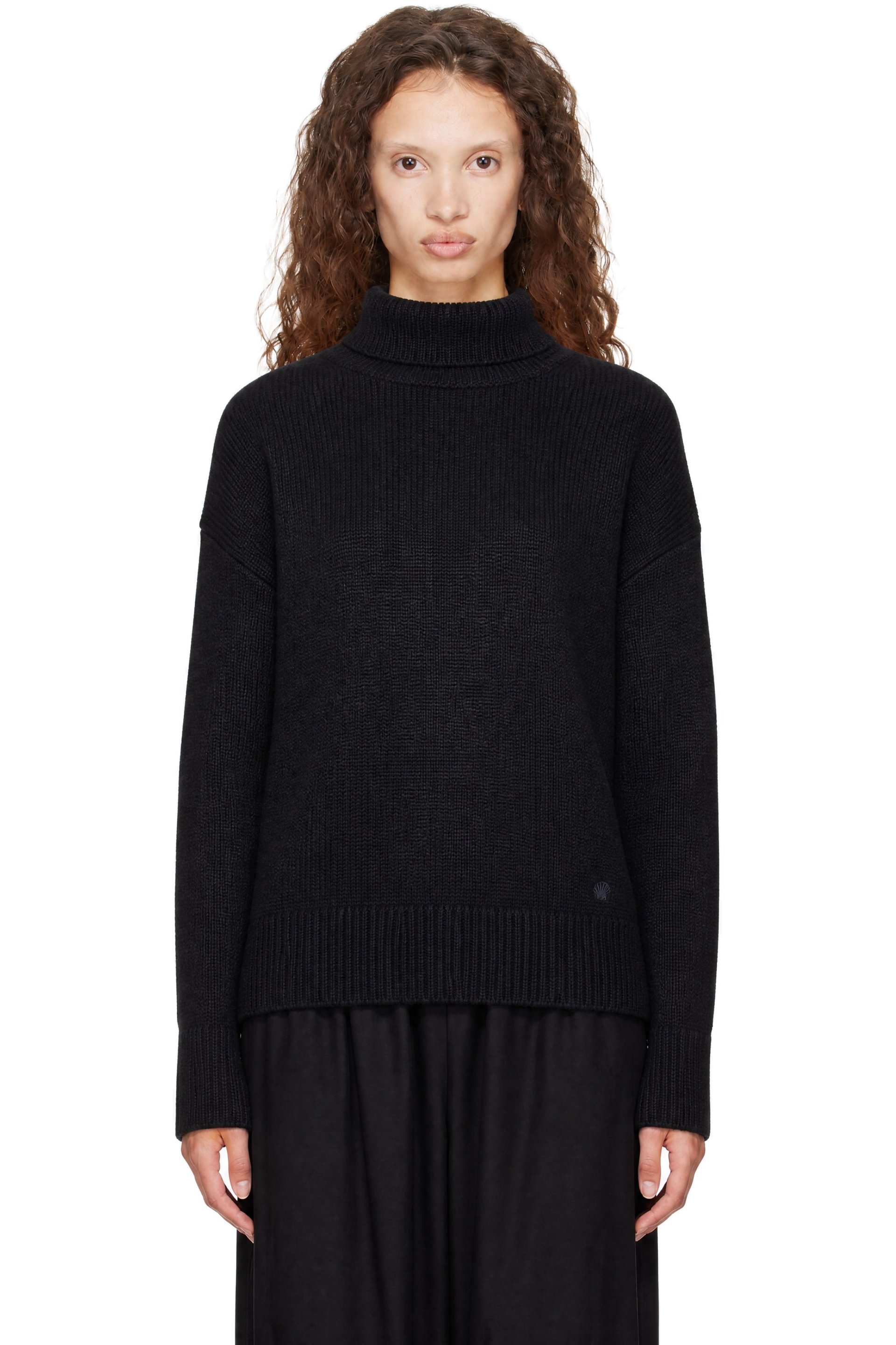 Loulou de Saison - Black JONAH Dense Cashmere Turtleneck