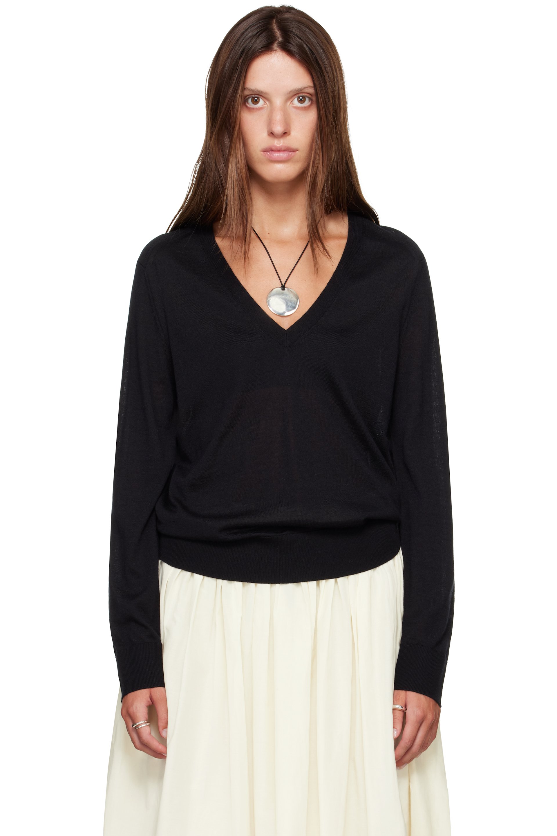 Loulou de Saison - Black JULIO LDS Fluid Cashmere Sweater