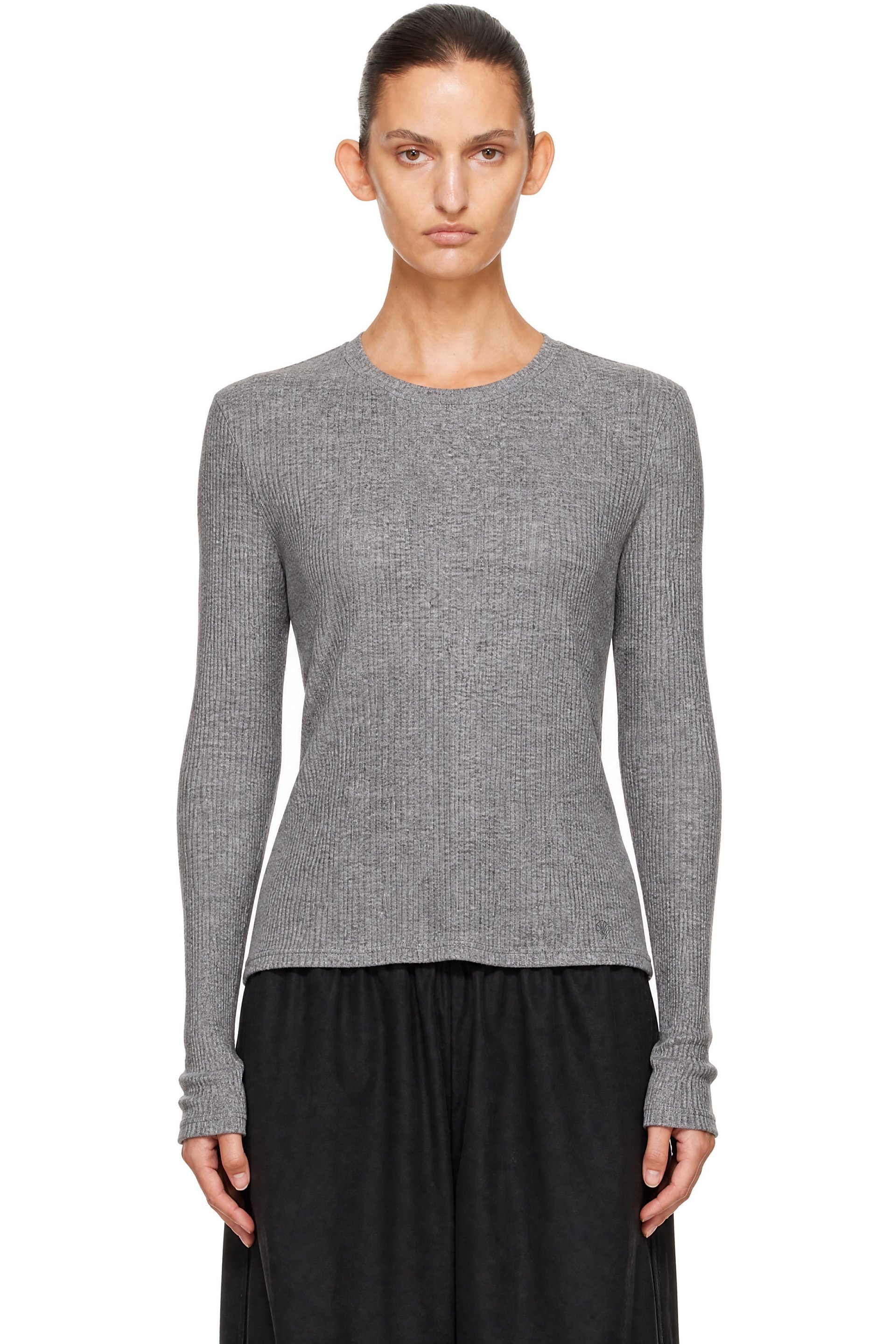 Loulou de Saison - 灰色 Ortigia LDS Ribbed Jersey T 恤