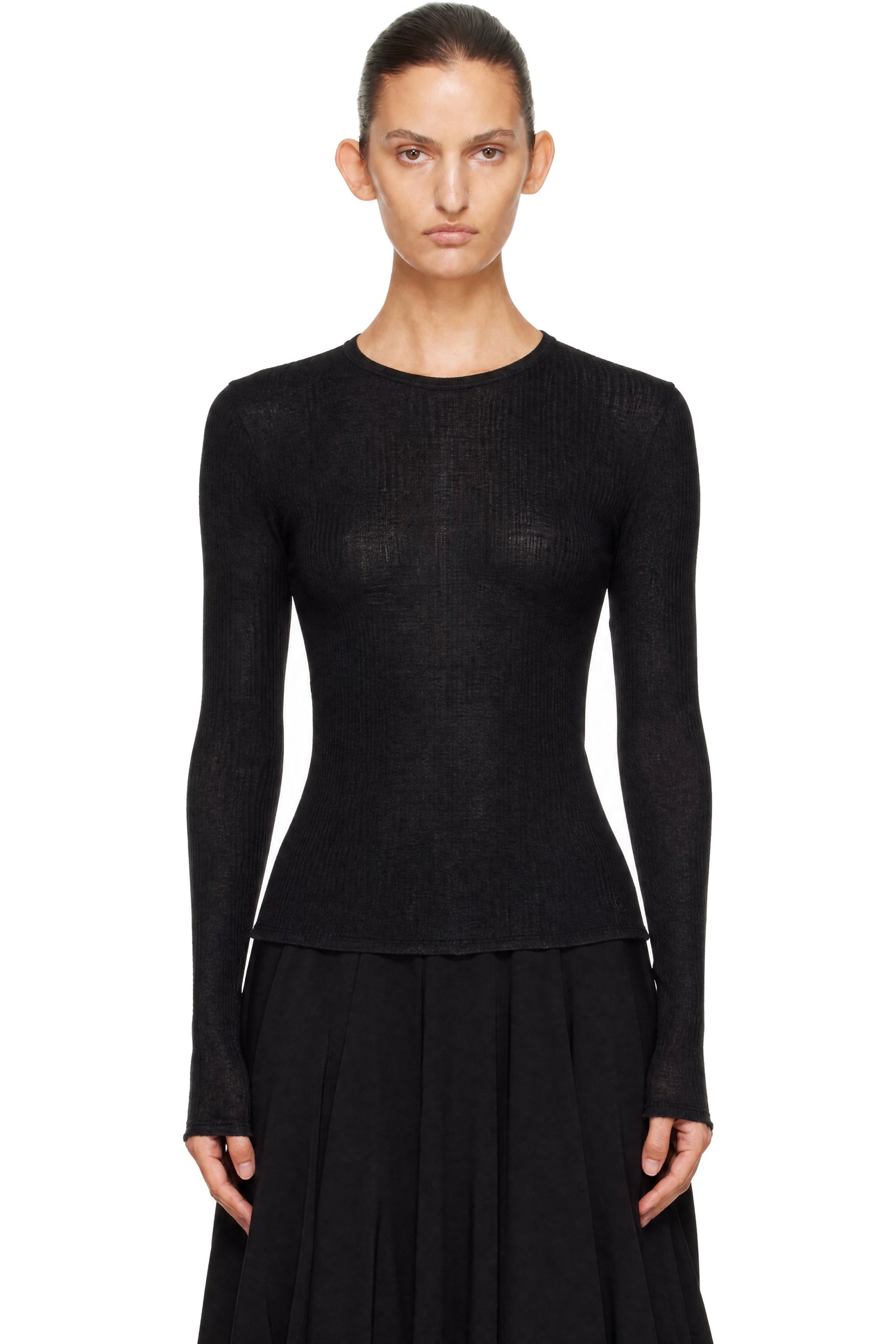 Loulou de Saison - 灰色 Ortigia LDS Ribbed Jersey T 恤