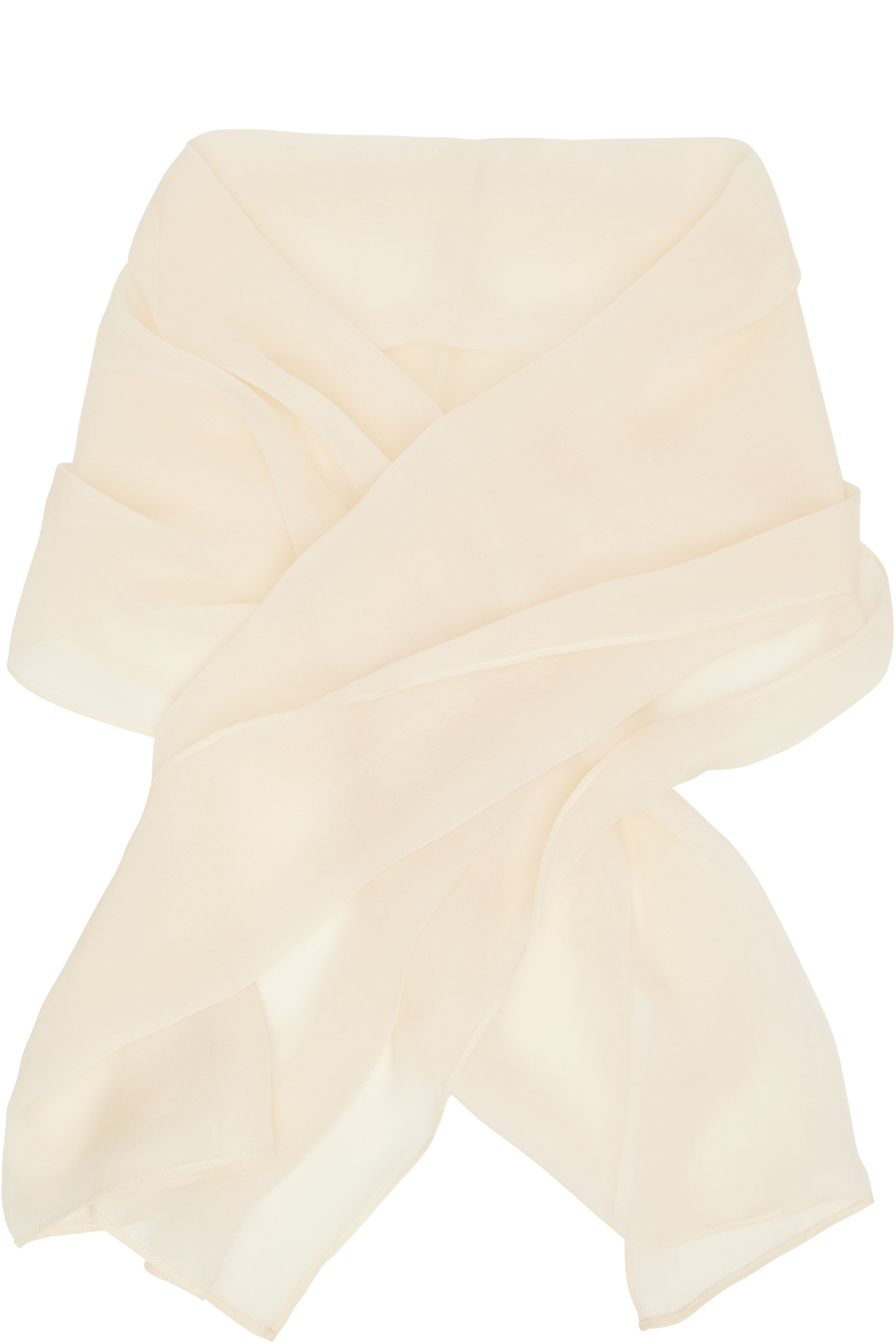 Kanika Agarwal - SSENSE Exclusive Off-White Silk Stole Scarf