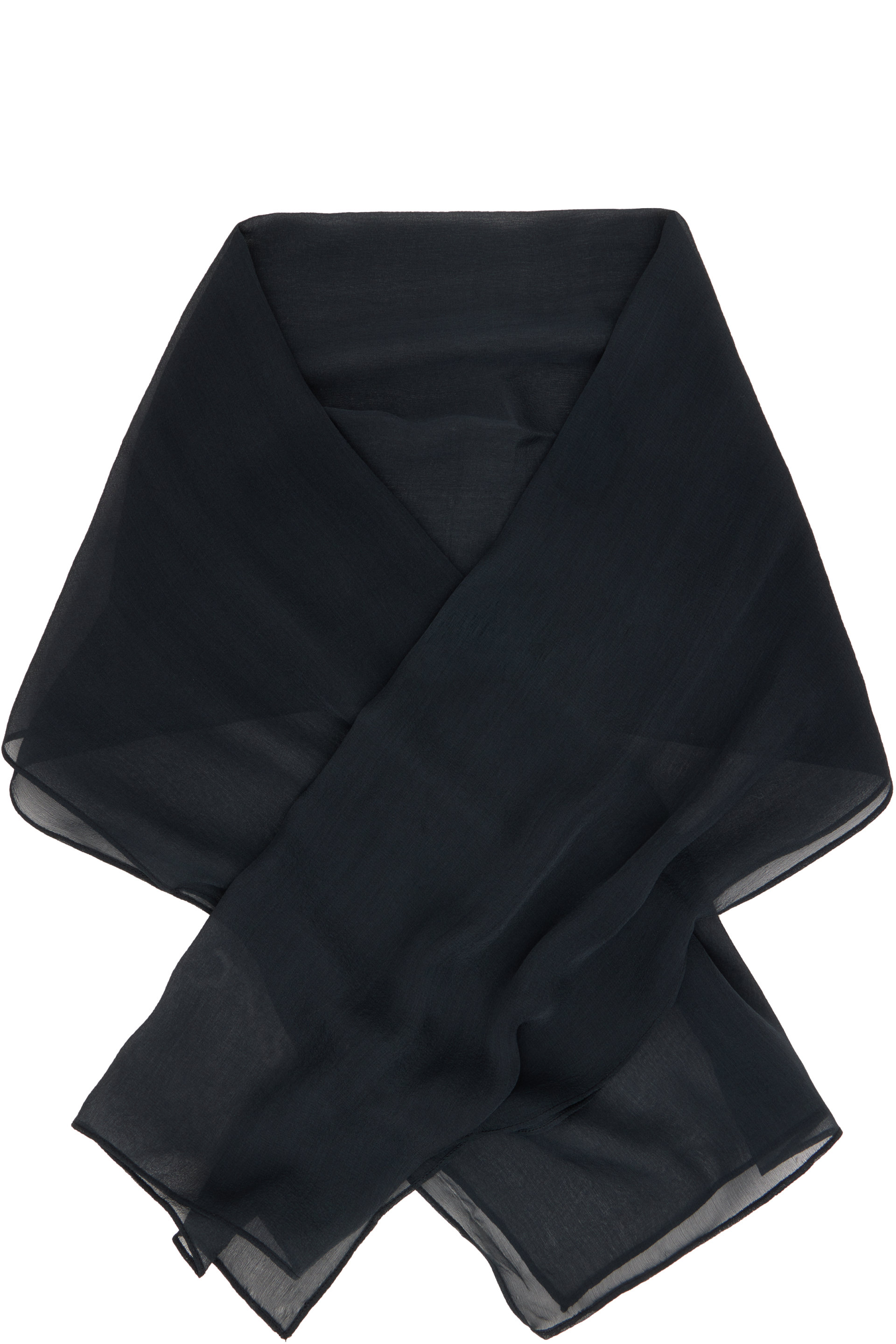 Kanika Agarwal - SSENSE Exclusive Black Silk Stole Scarf