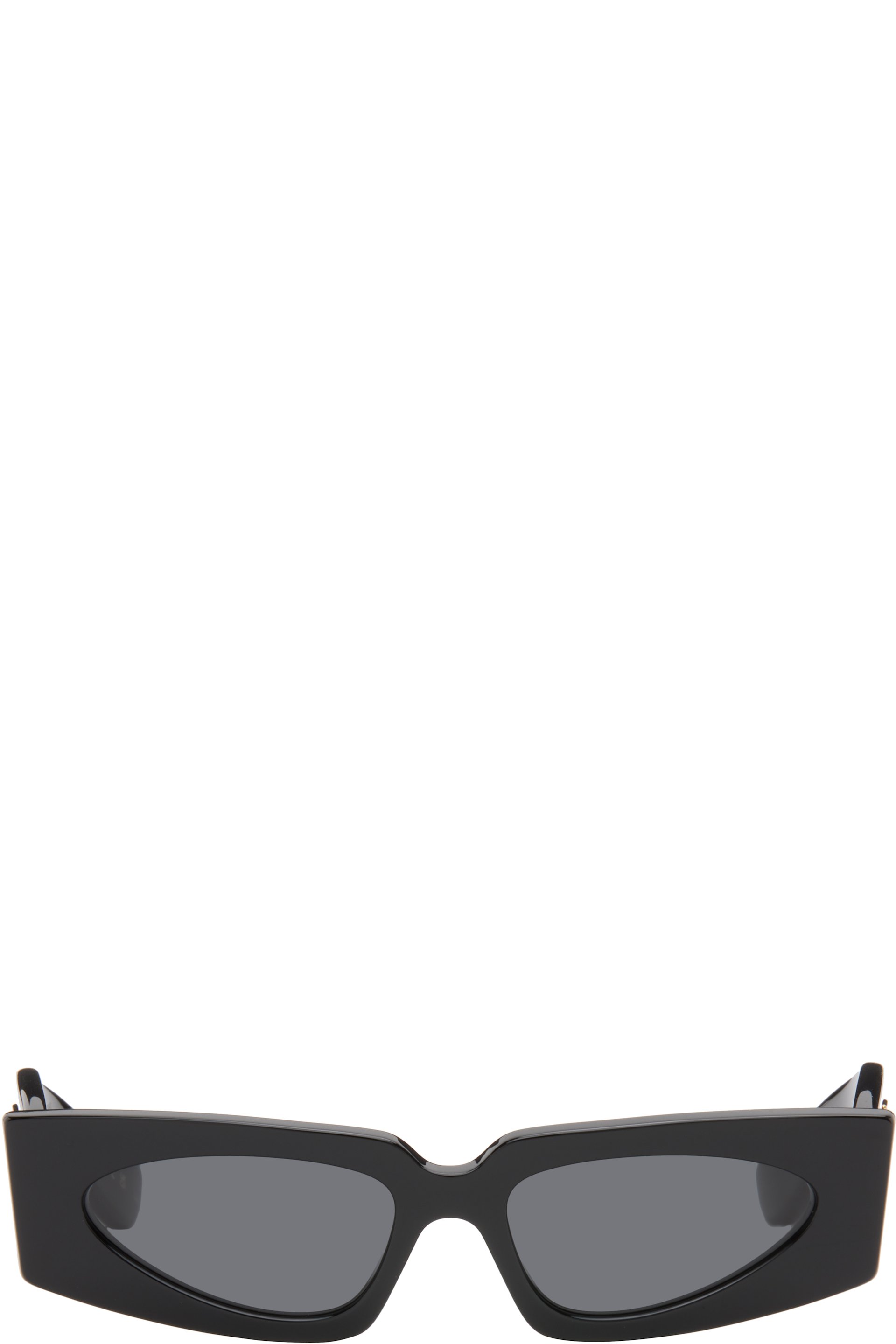Valentino - Black Rectangular Acetate Sunglasses