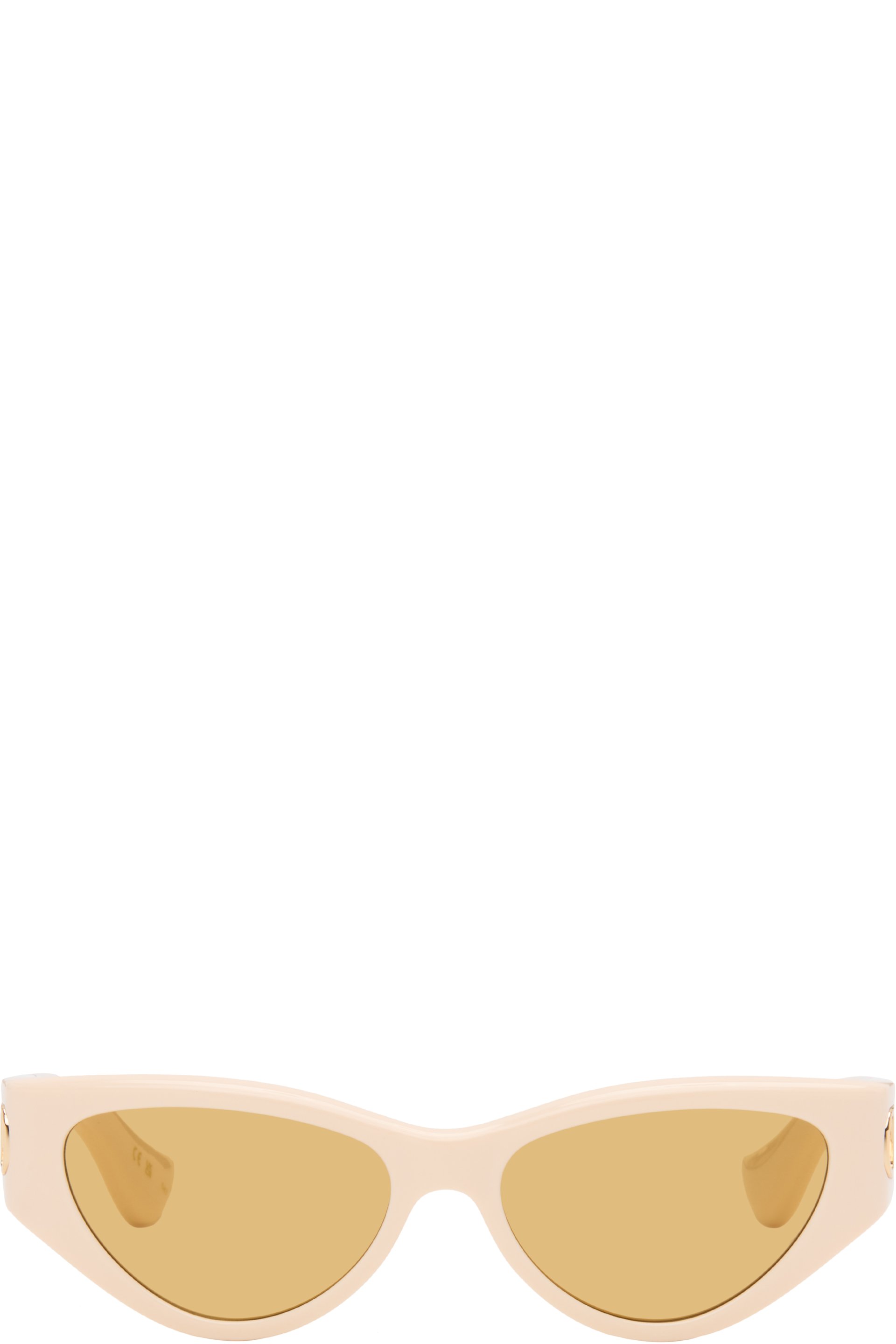 Valentino - Beige Cat-Eye Acetate Sunglasses