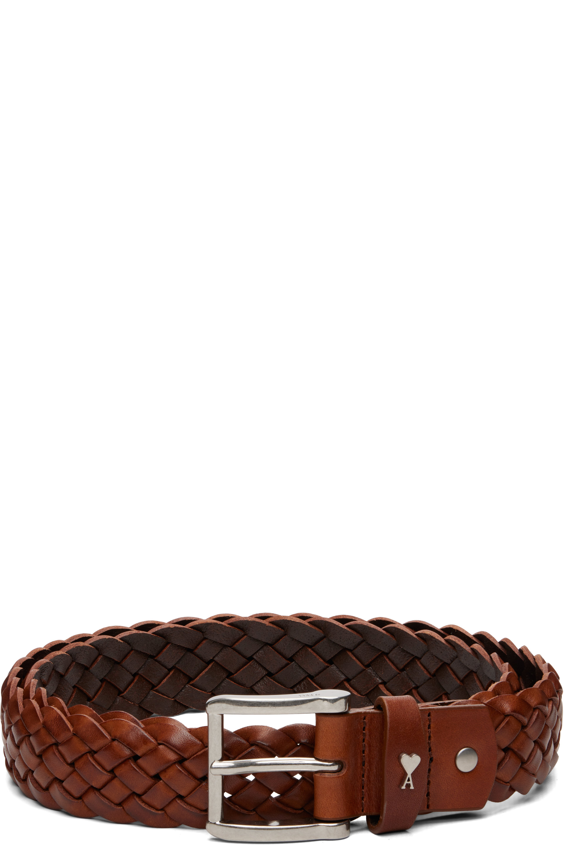 AMI Paris - Ceinture brune en cuir tressé - Paris Paris