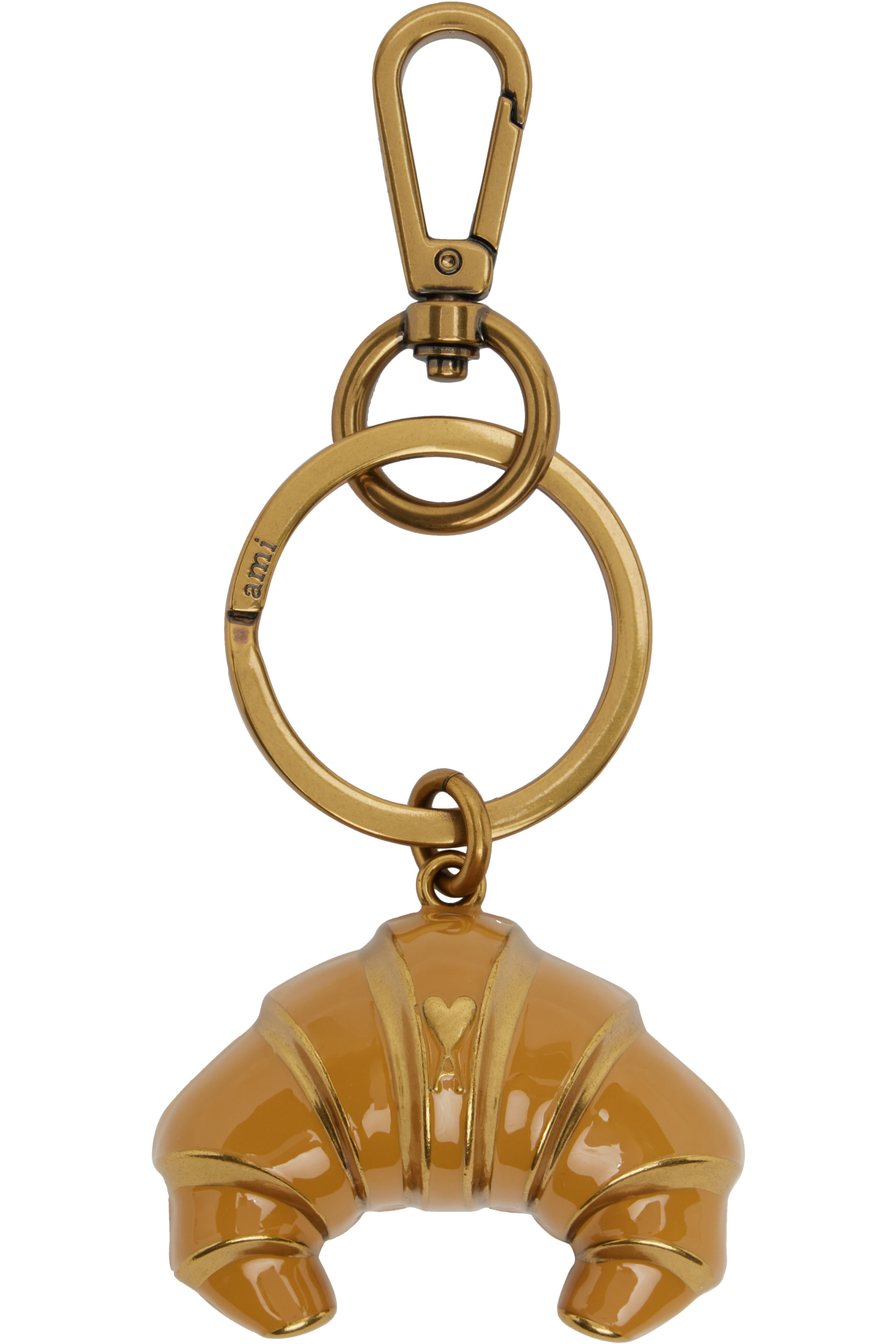 AMI Paris - Gold Metal Ami de Coeur Croissant Keychain