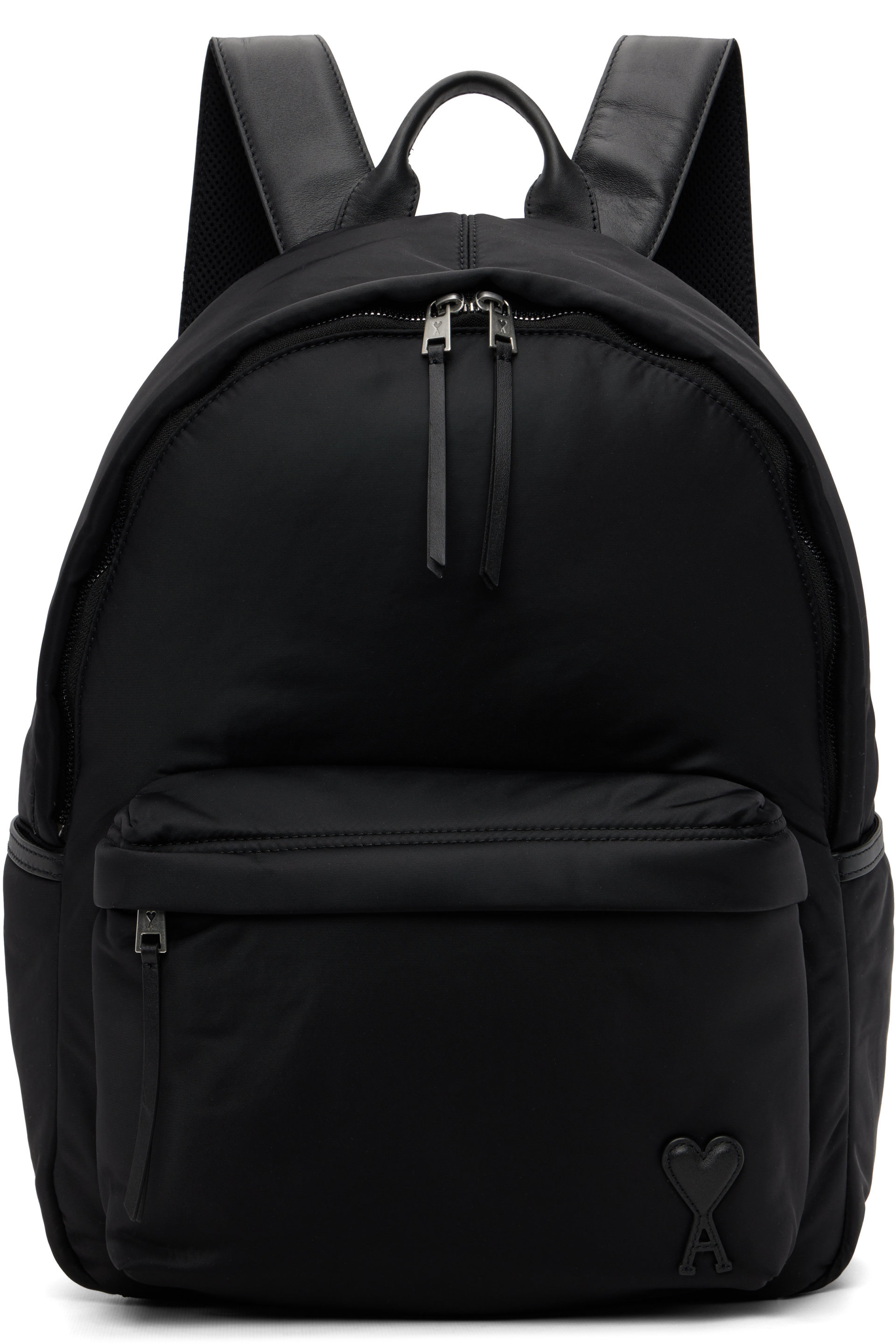 AMI Paris - Black Nylon Marcel Backpack