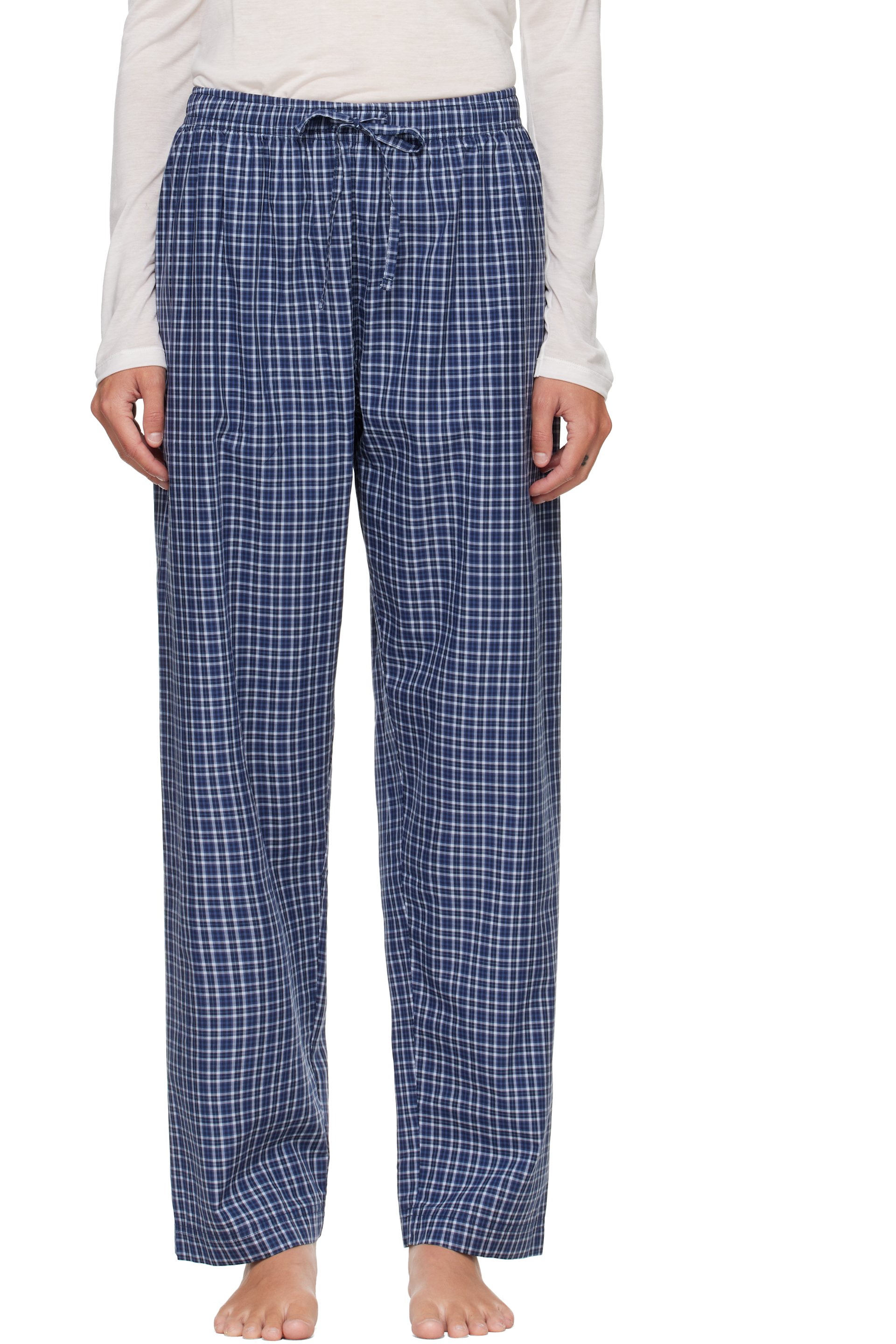 Tekla - Navy Fine Twill Pyjama Pants
