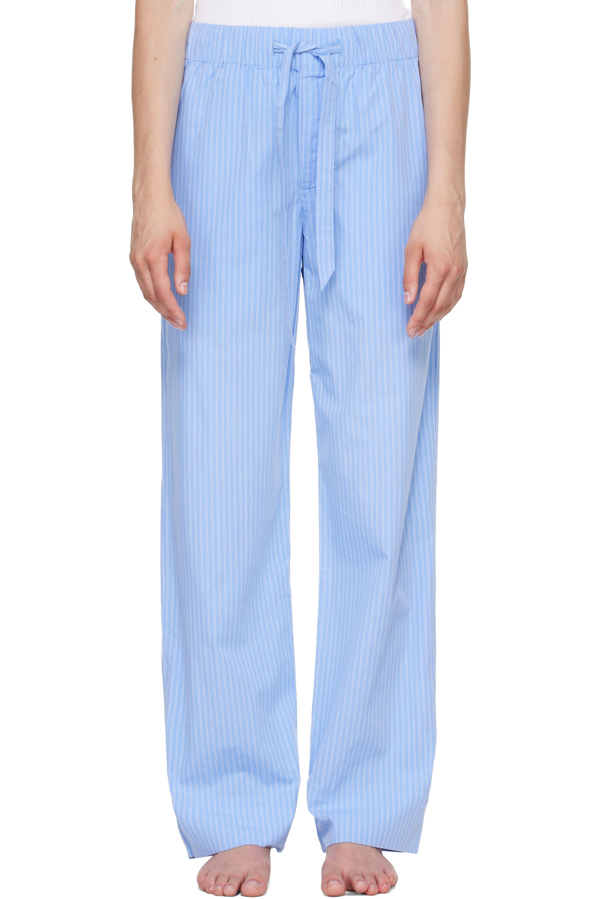 Tekla - Blue Poplin Pyjama Pants