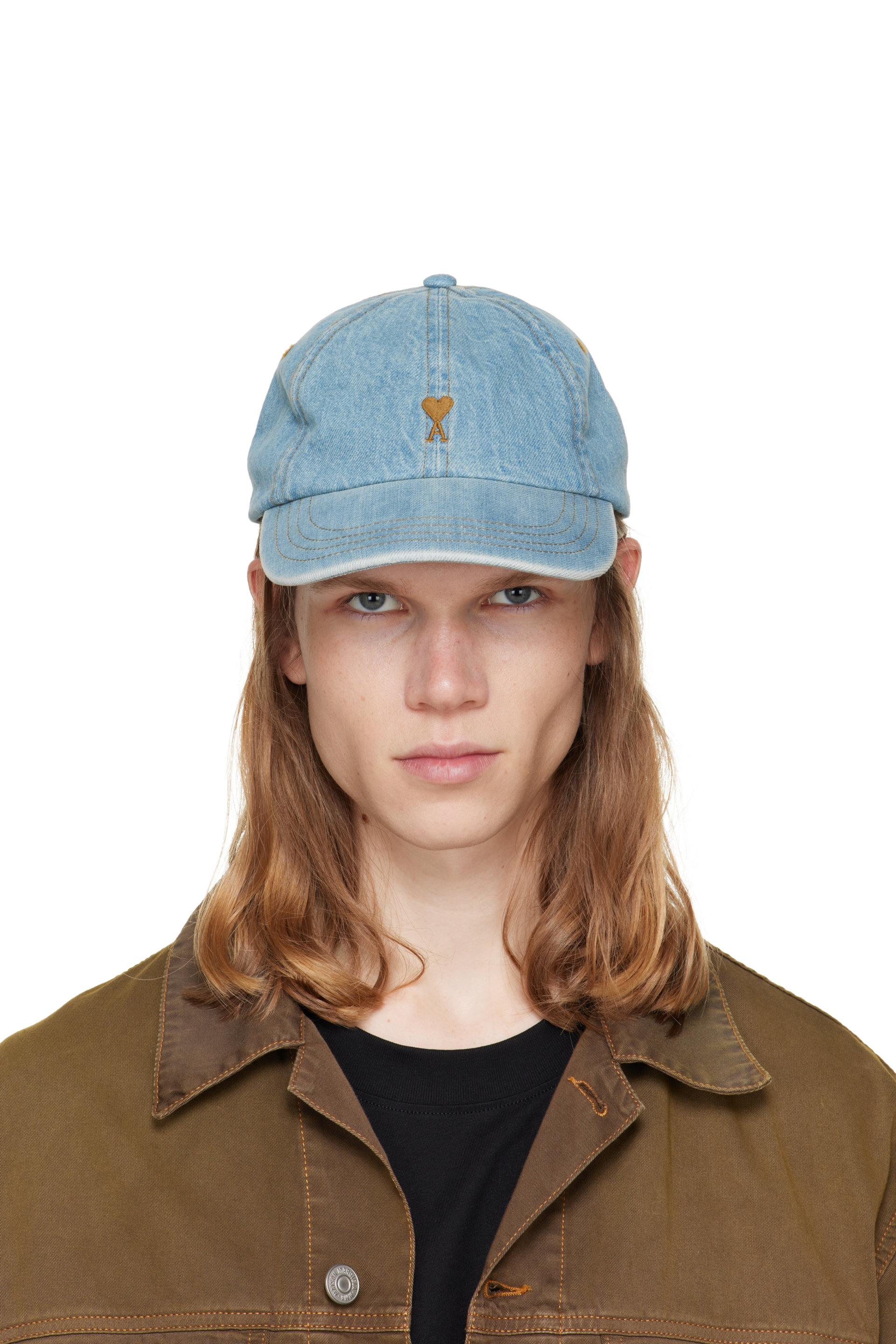 AMI Paris - Blue Ami De Coeur Embroidery Cap
