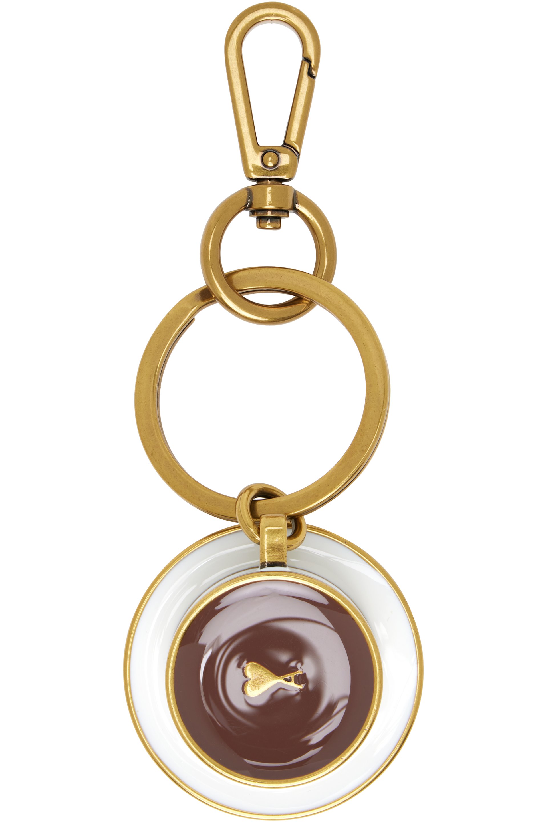 AMI Paris - 金色 Ami de Coeur Coffee Cup 钥匙扣