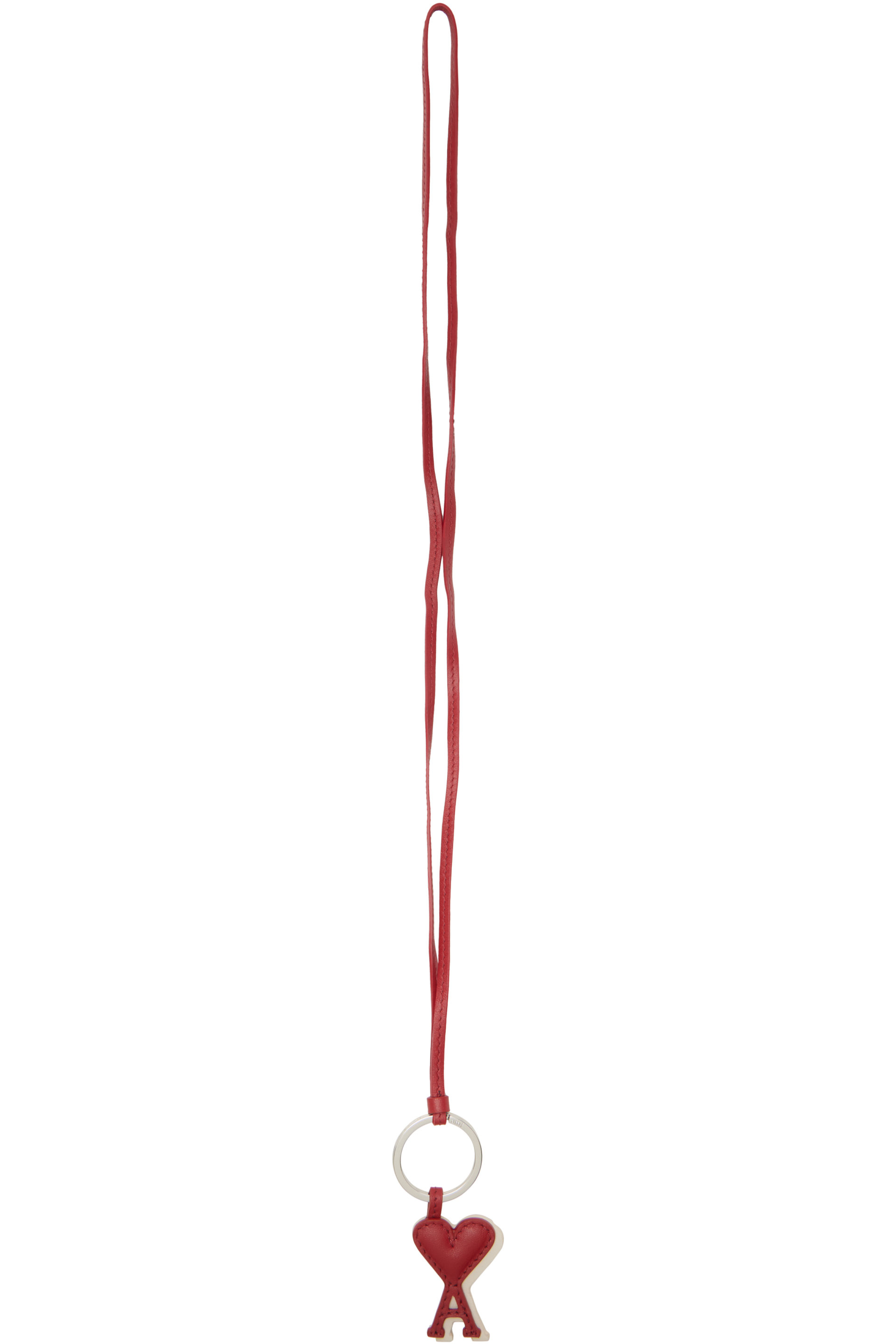 AMI Paris - Red Ami de Coeur Cowhide Leather Keychain