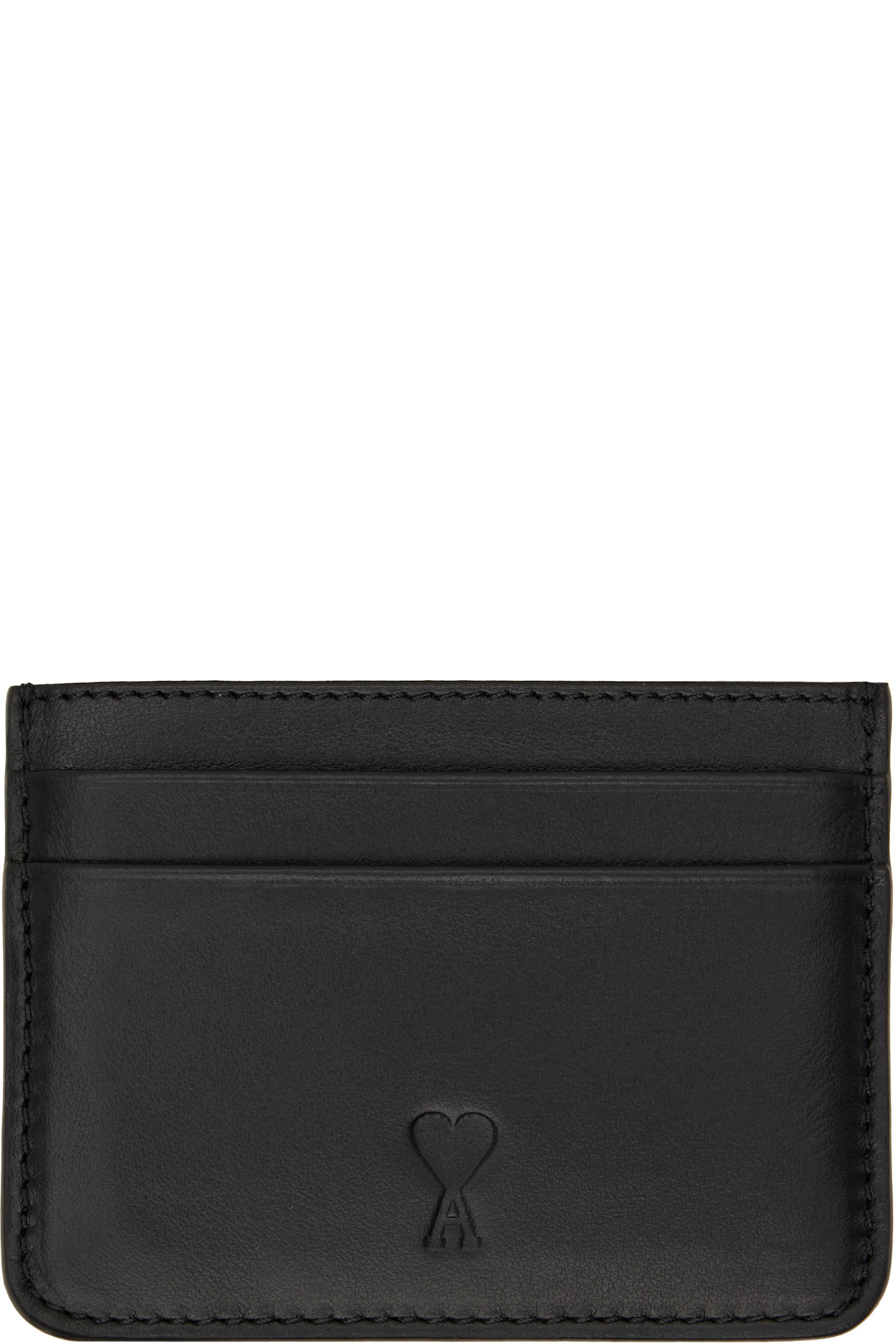 AMI Paris - Porte-carte noir à logo Ami de cœur