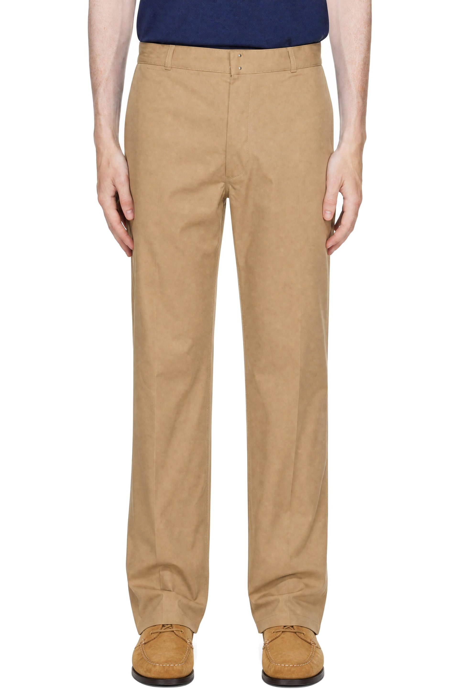 AMI Paris - Beige Paris Fit Cotton Trousers