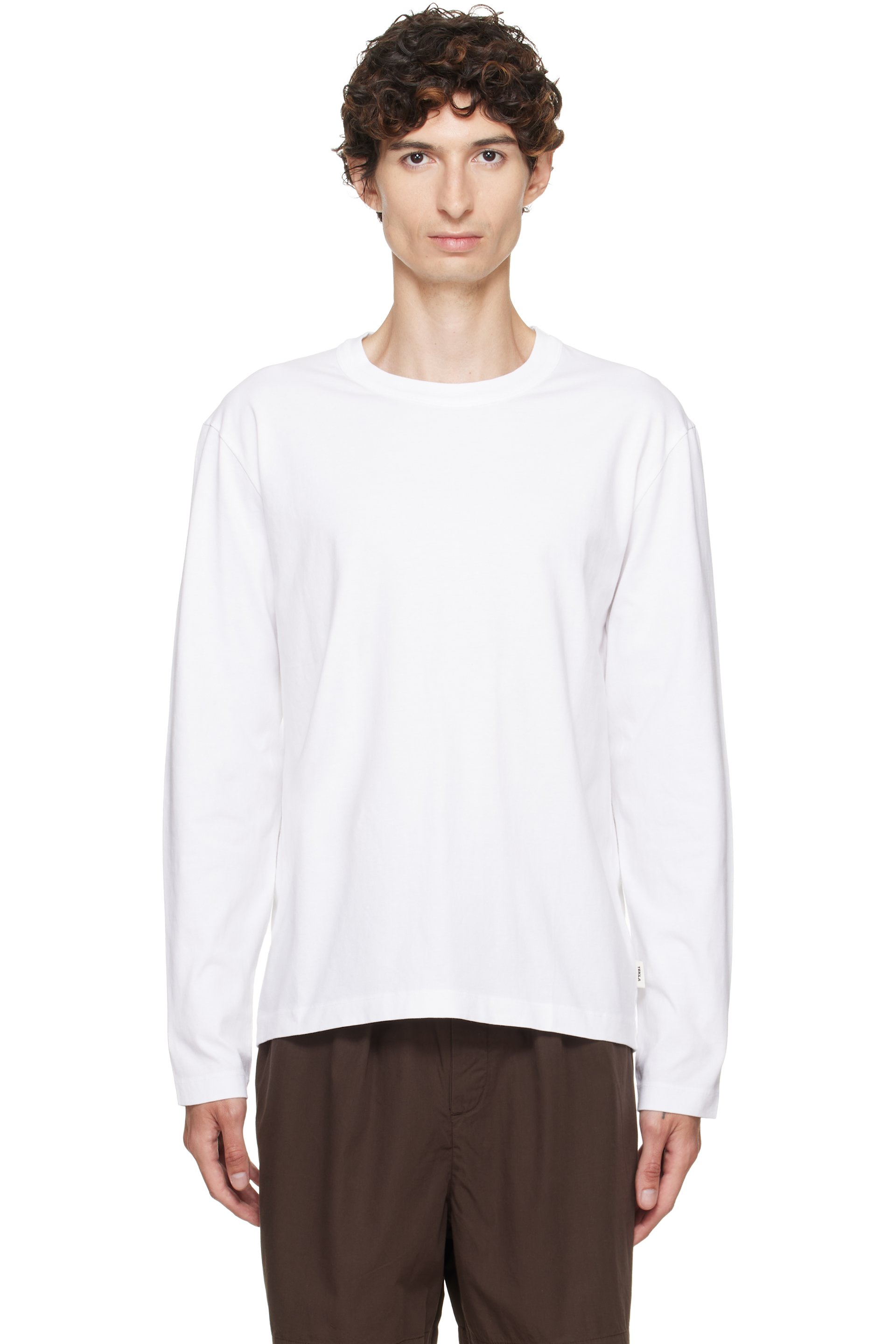 Tekla - White Long-Sleeved T-shirt