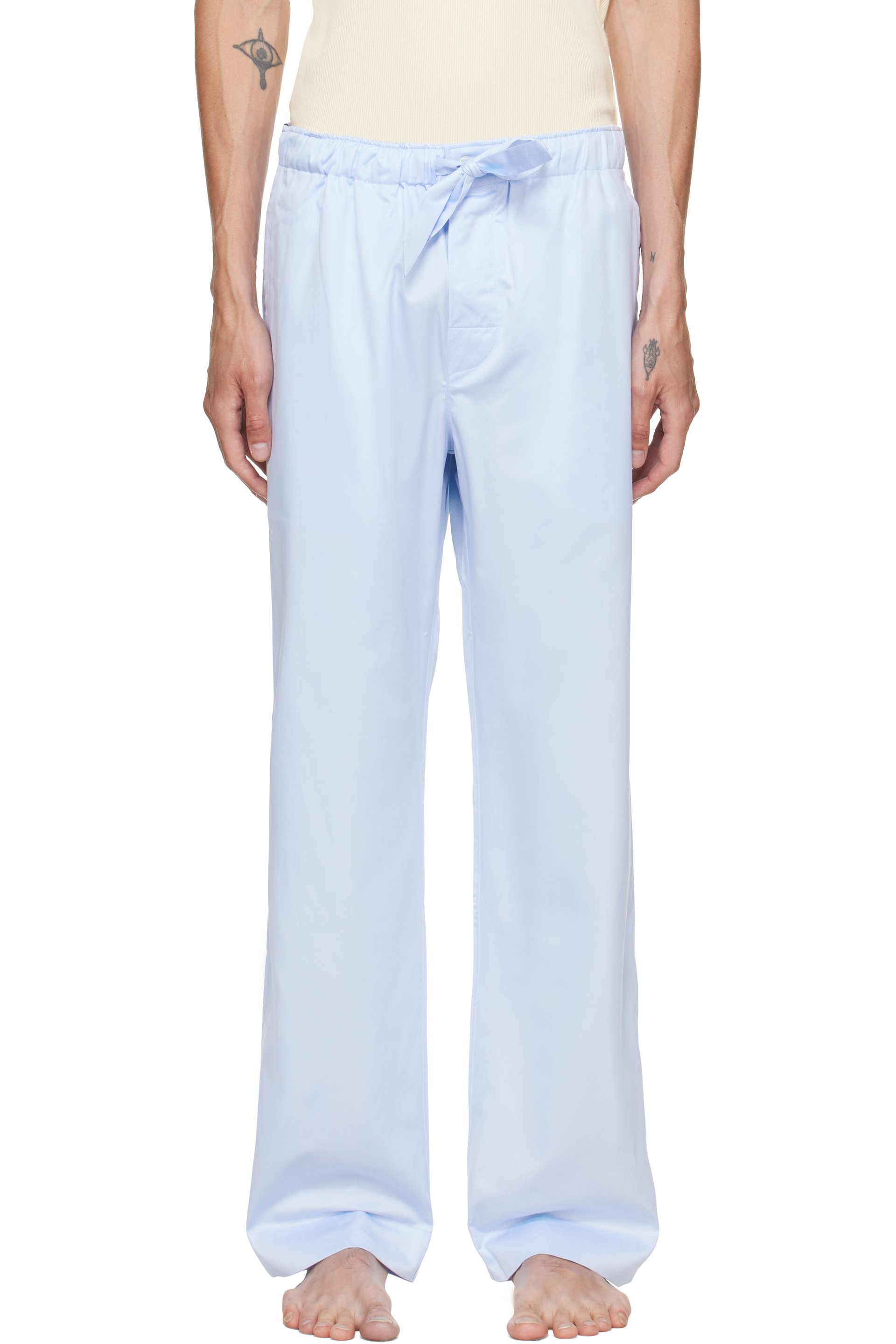 Tekla - Blue Sateen Pyjama Pants