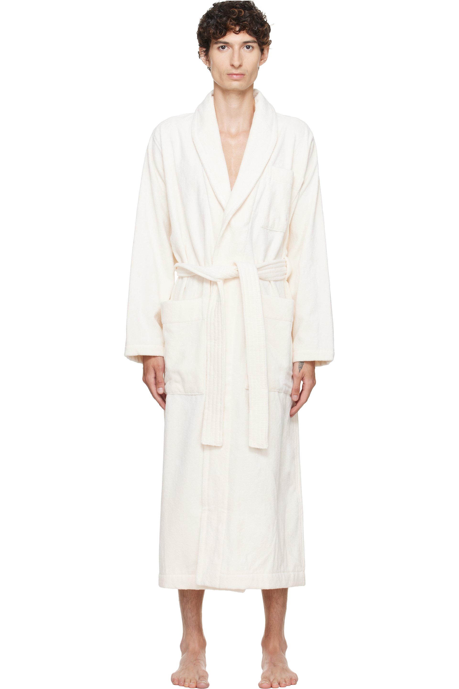 Tekla - Off-White Terry Classic Bathrobe