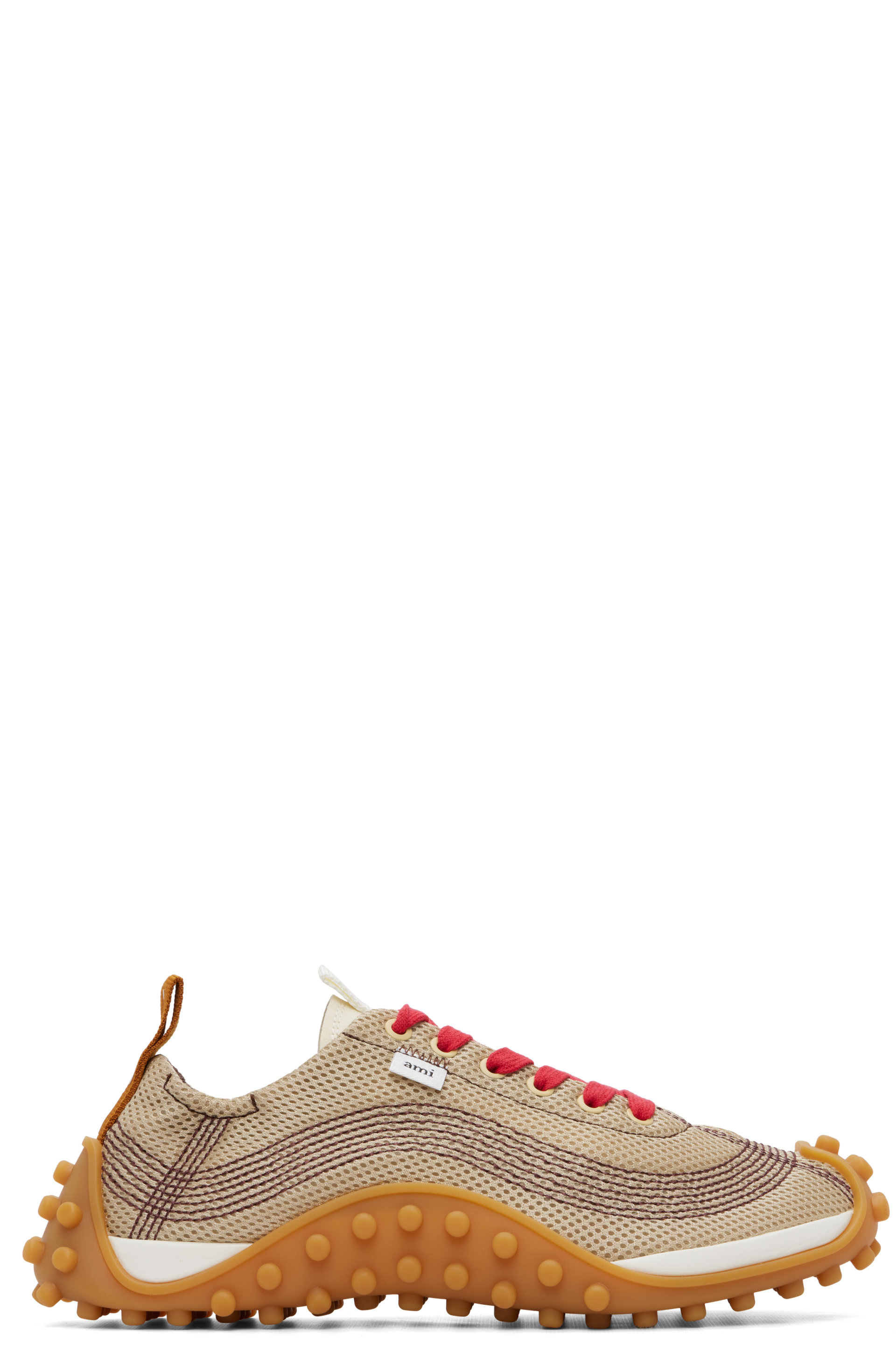 AMI Paris - Beige Mesh Mirage Sneakers
