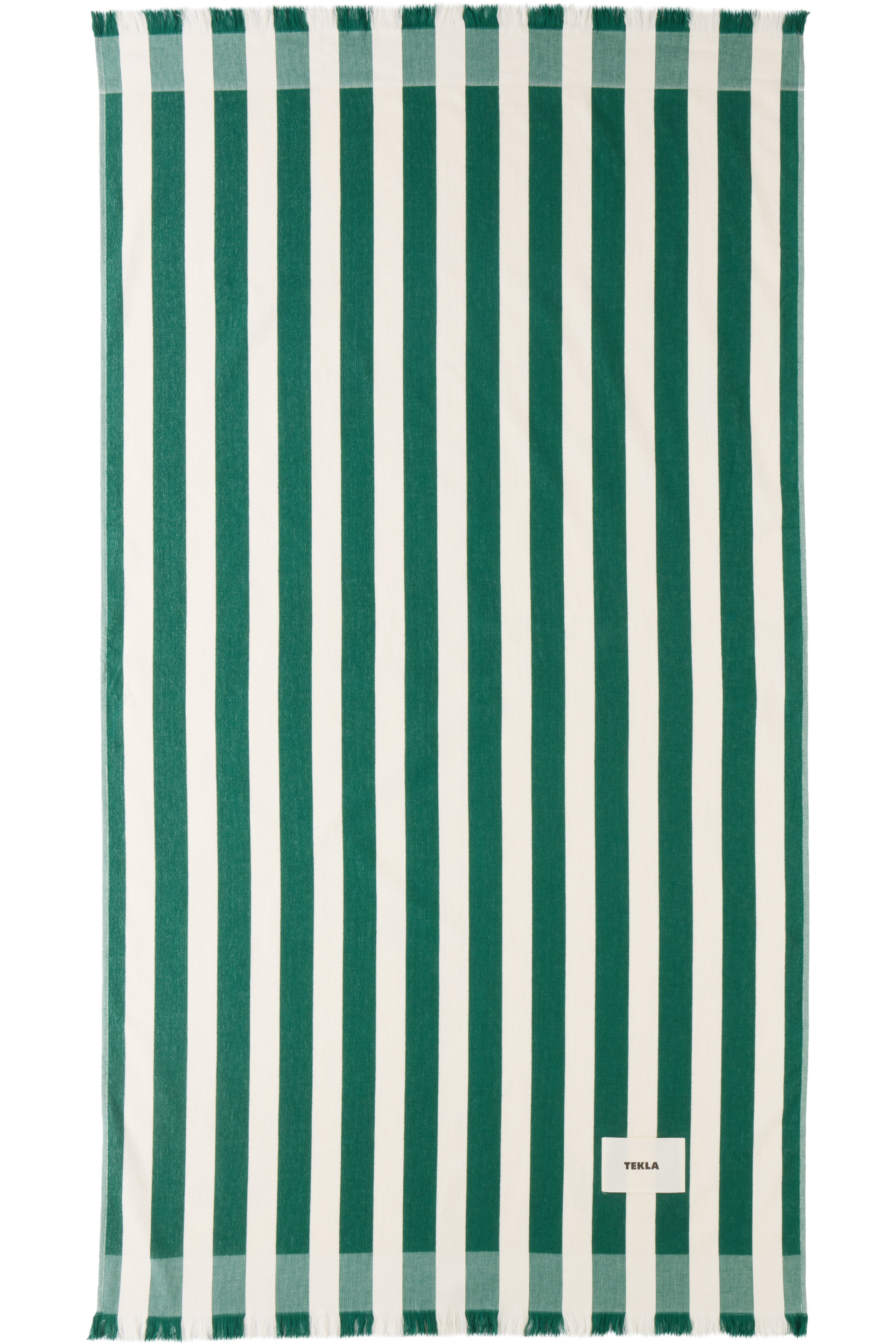 Tekla - Green & White Terry Beach Towel