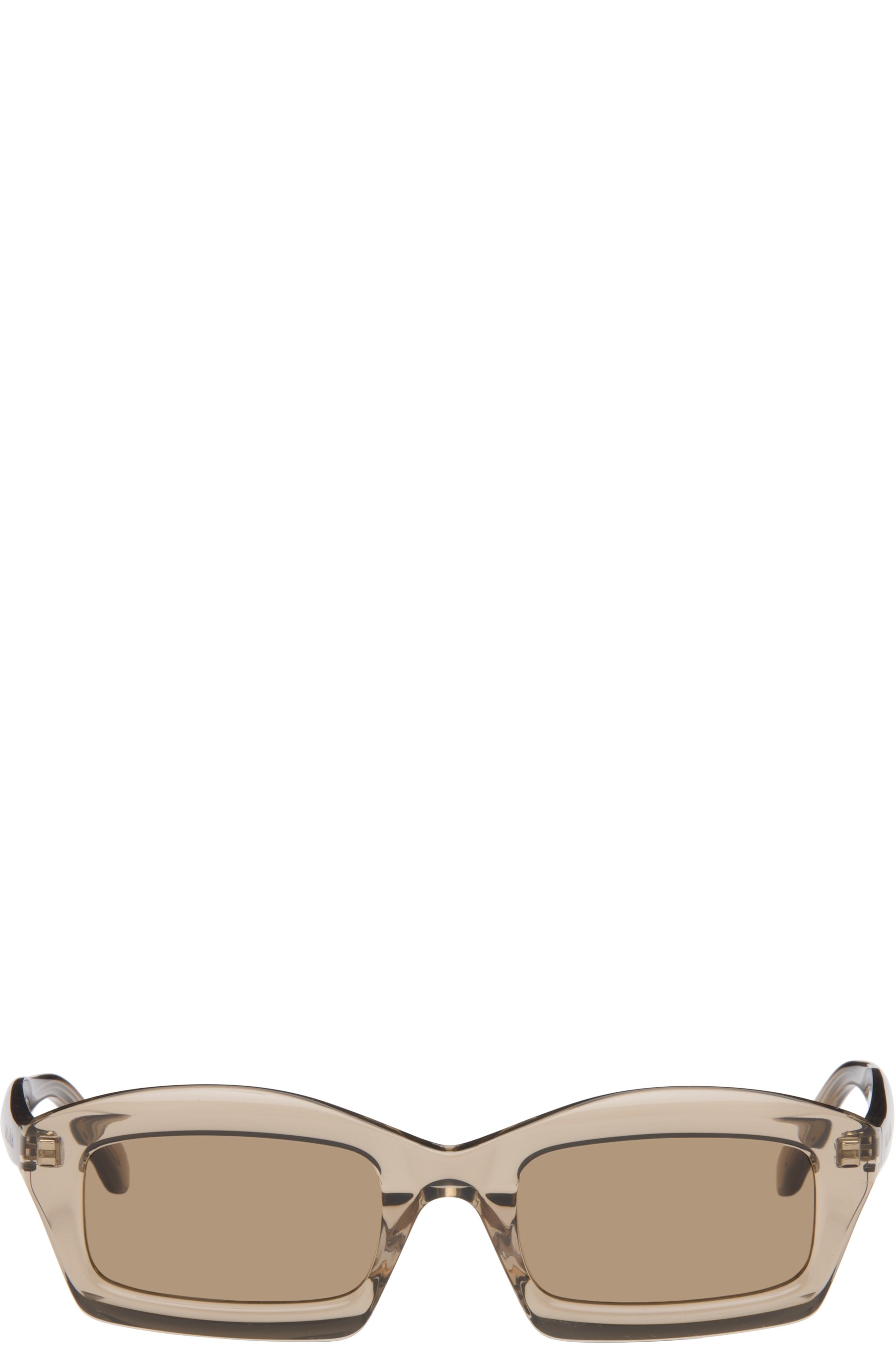 ALAÏA - Brown Rectangular Sunglasses