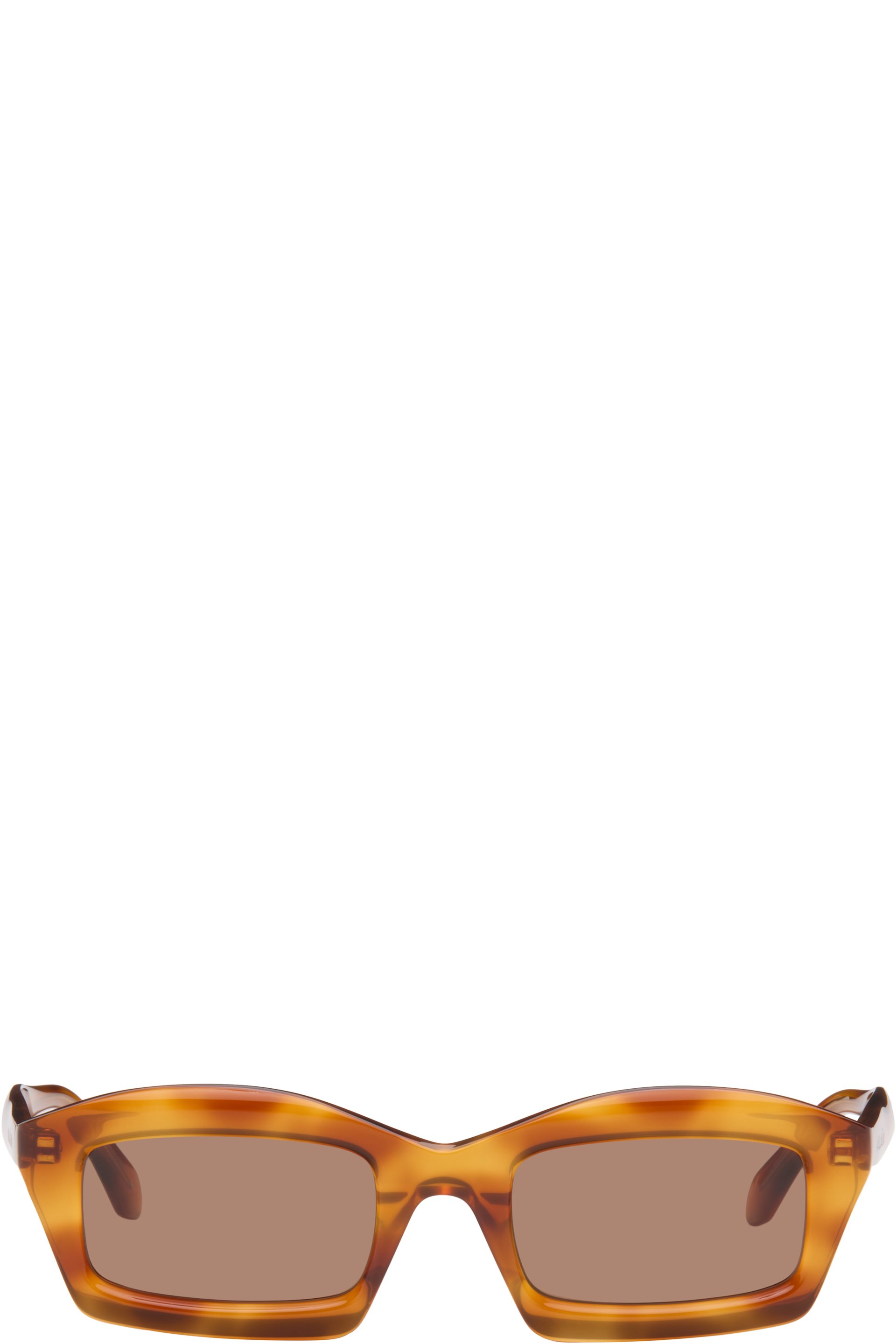 ALAÏA - Brown Rectangular Sunglasses