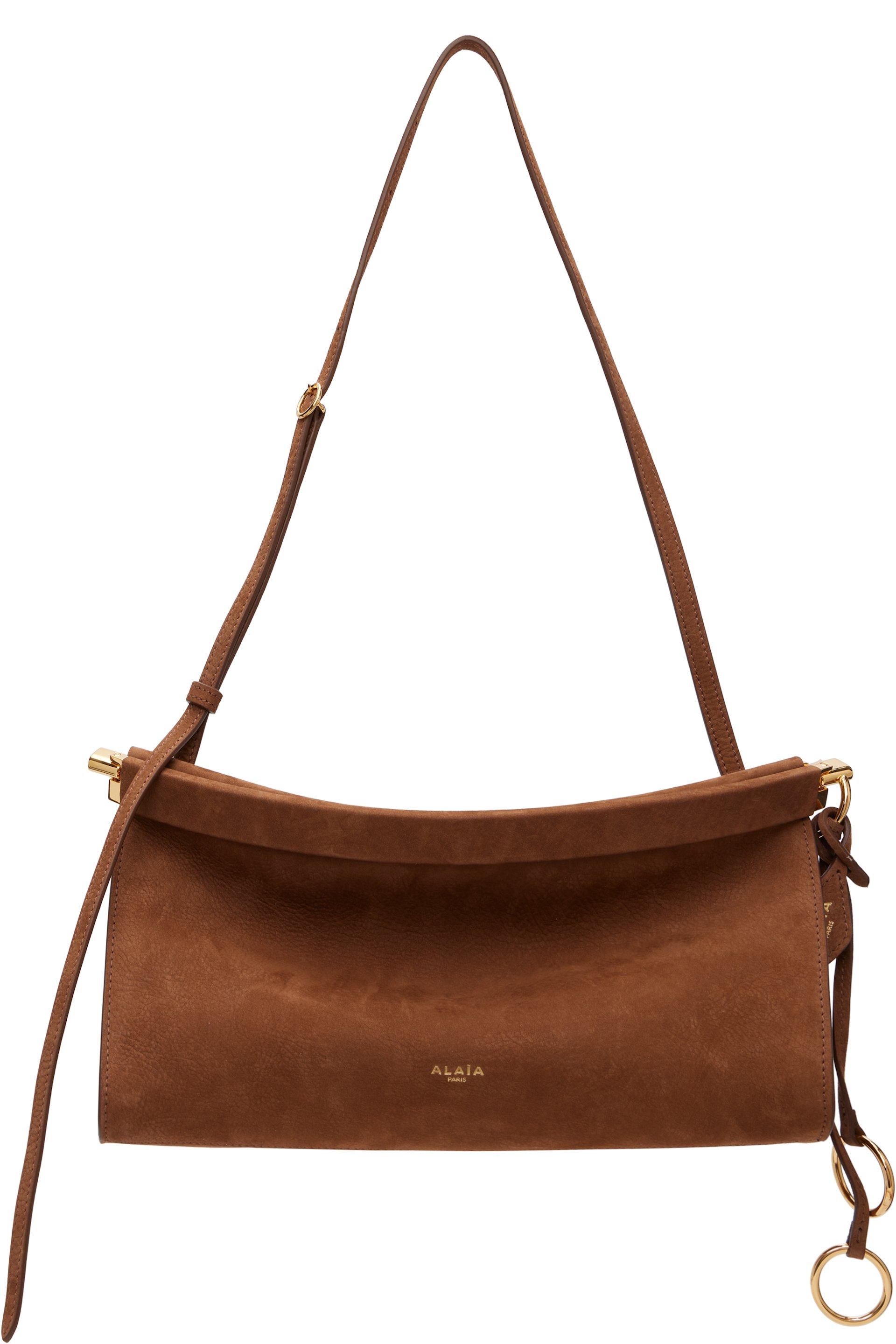 ALAÏA - Moyen sac horizontal 'Le Click' brun