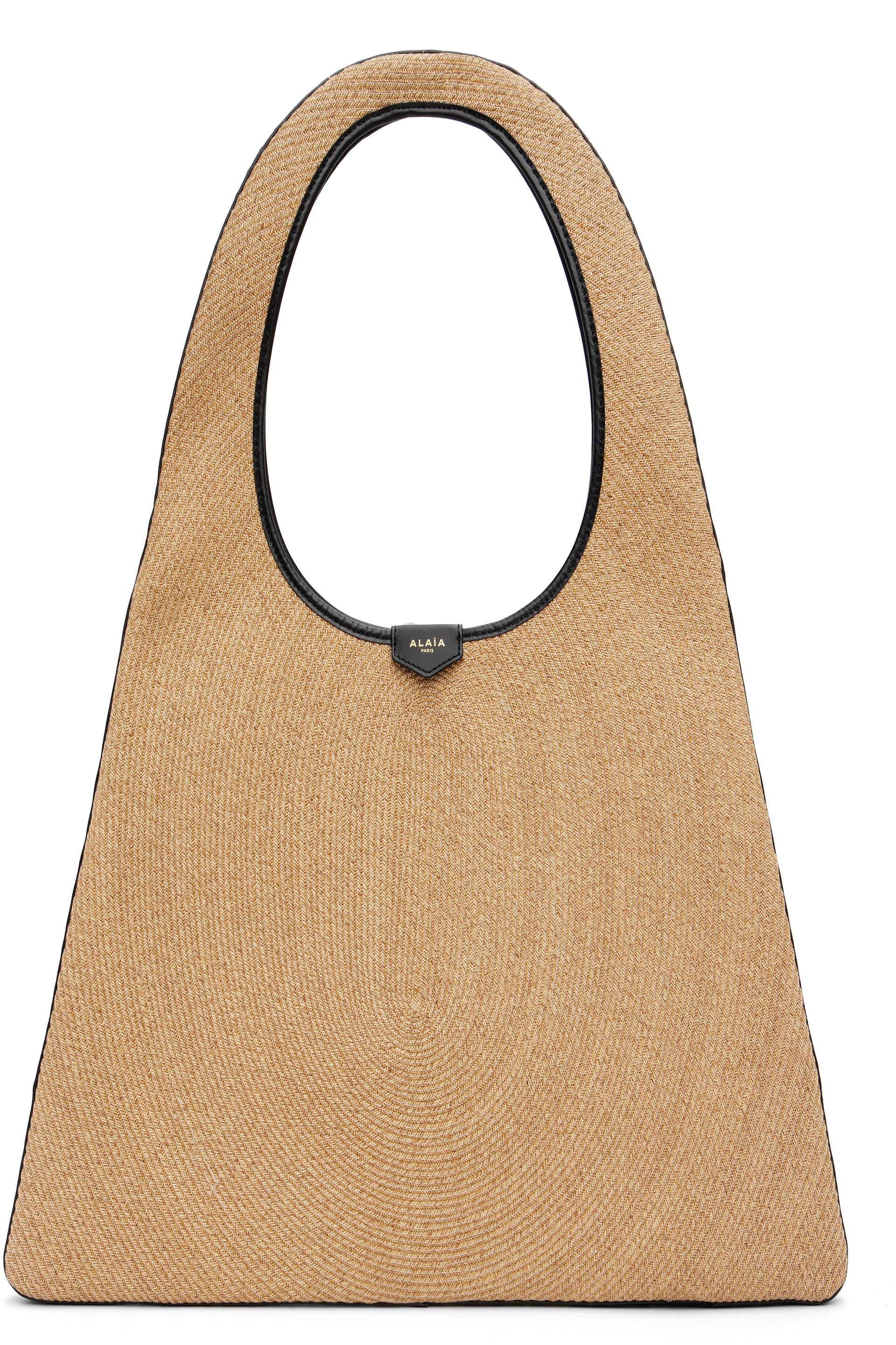 ALAÏA - Cabas beige en papier paille