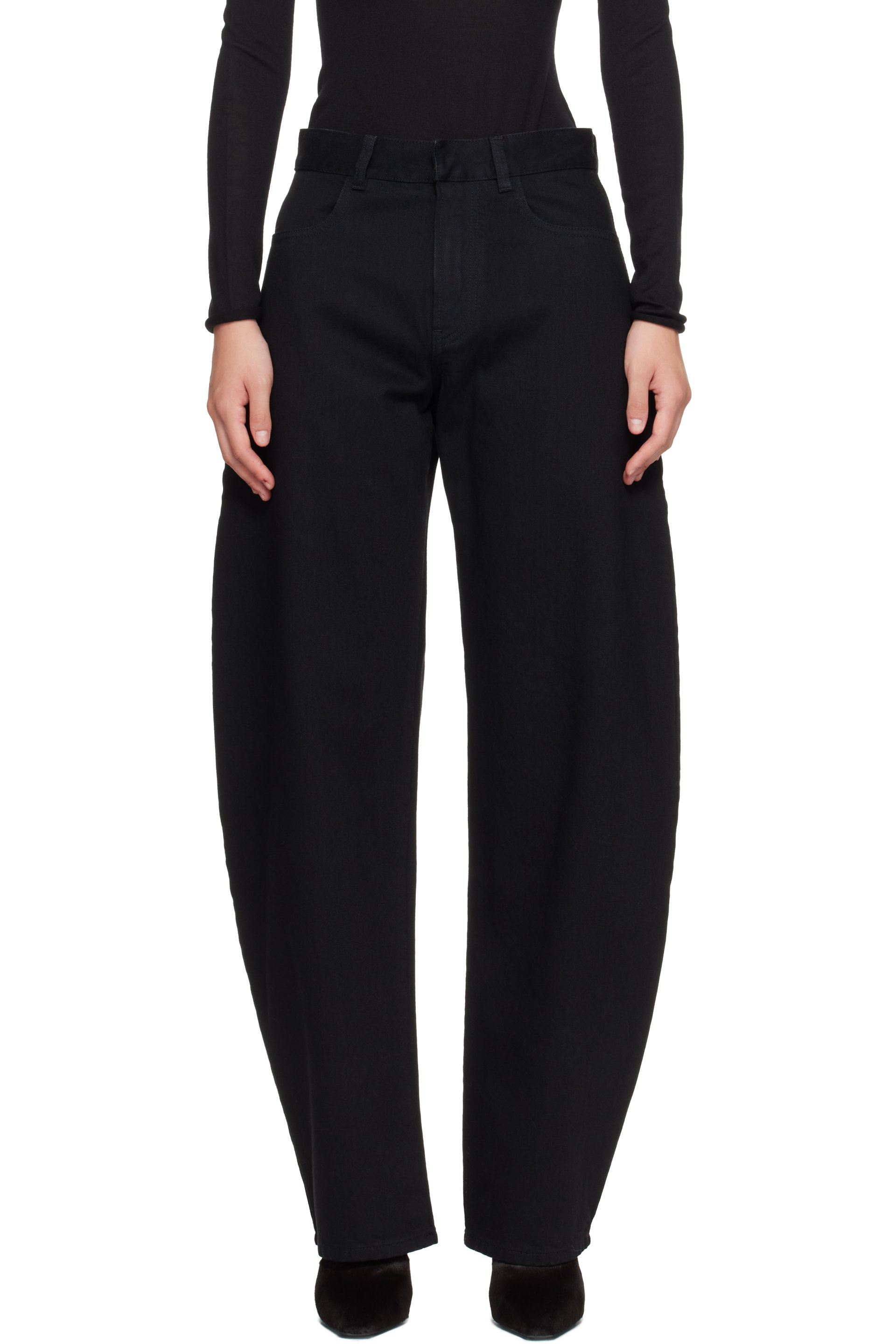 ALAÏA - Black Round Jeans