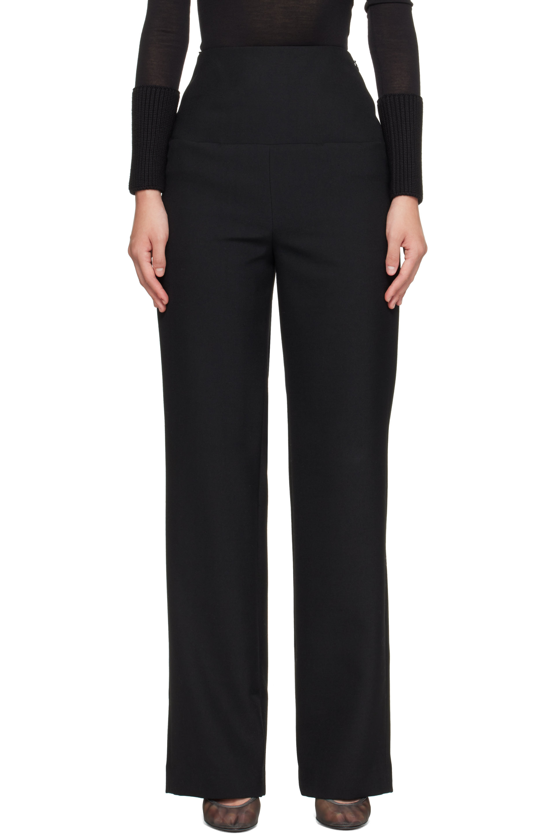 ALAÏA - Black Light Tailored Wool Trousers