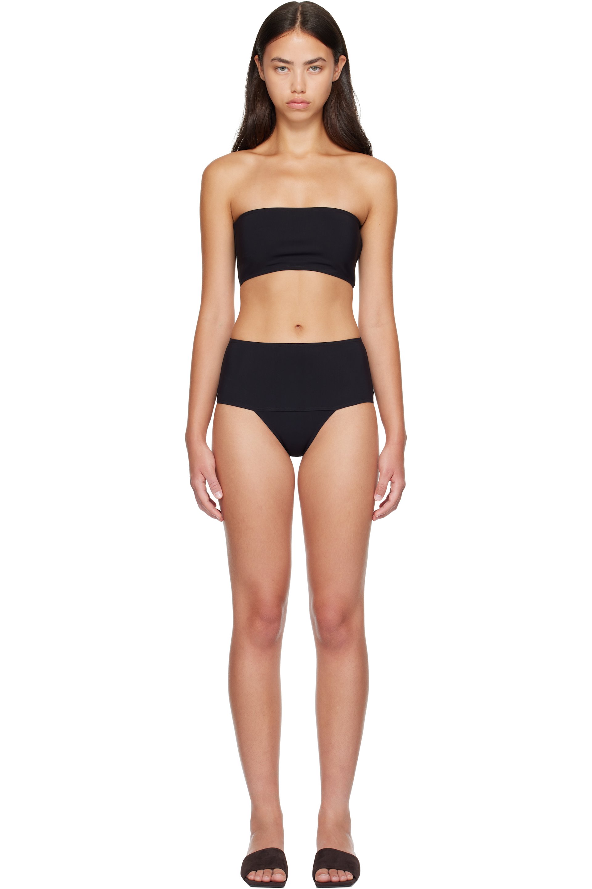 ALAÏA - Black Bandeau Bikini