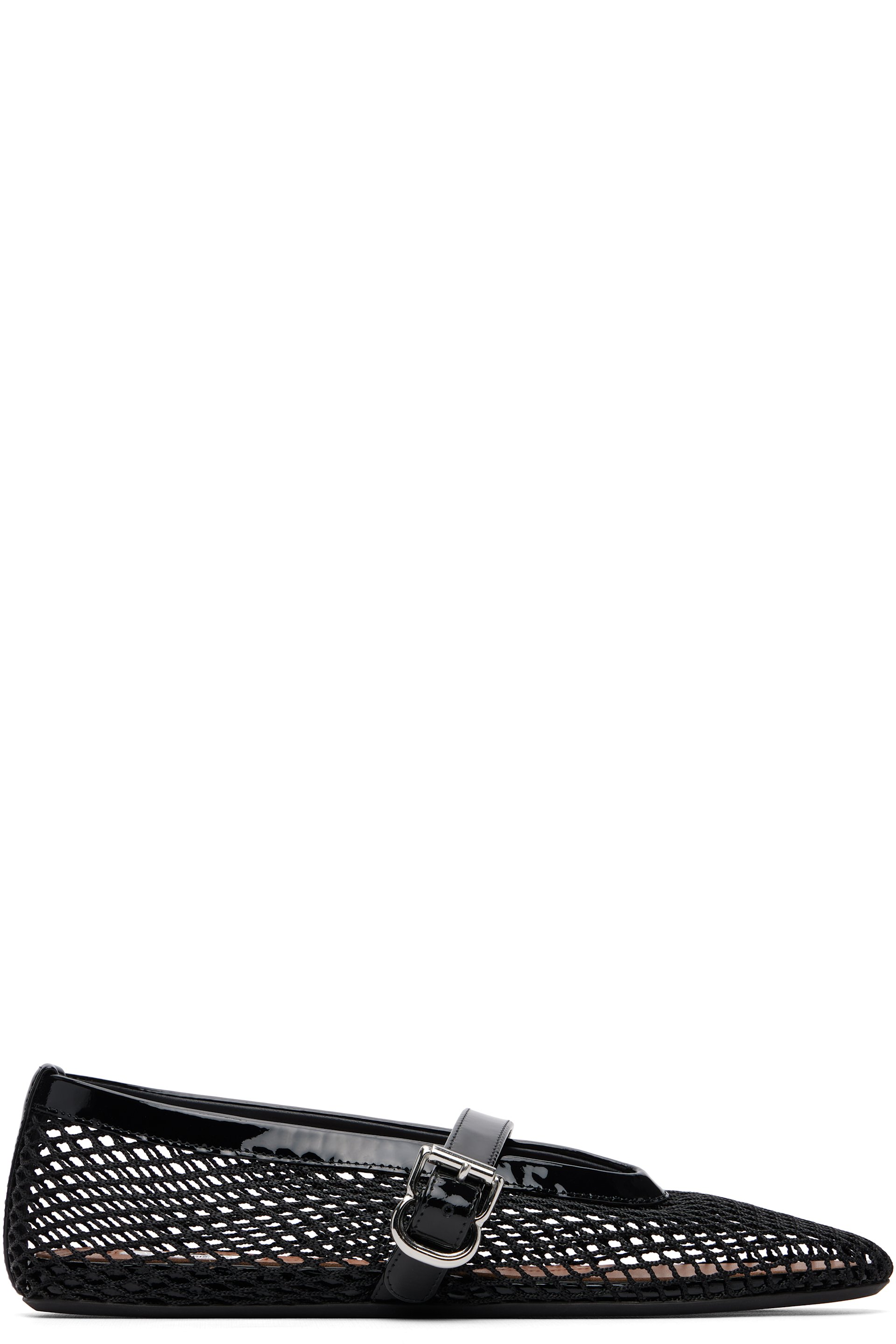 ALAÏA - Ballerines noires en résille