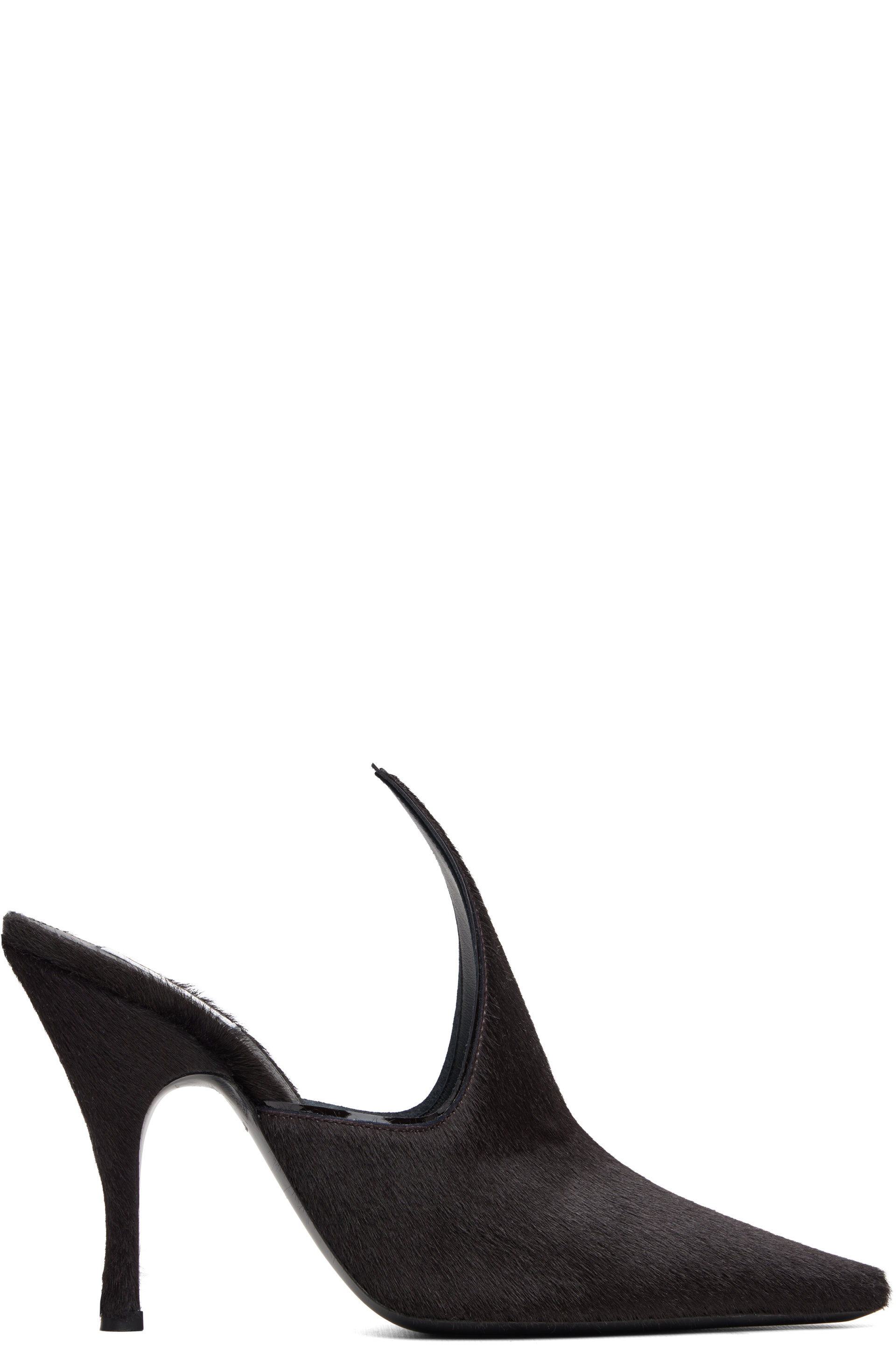 ALAÏA - Brown Court Mule Heels