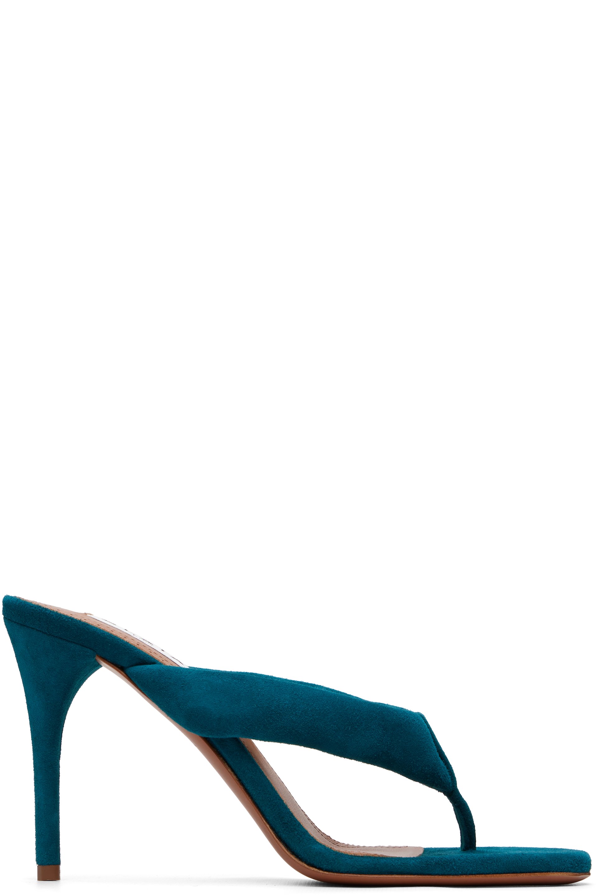 ALAÏA - Sandales de style mule à talon bleues