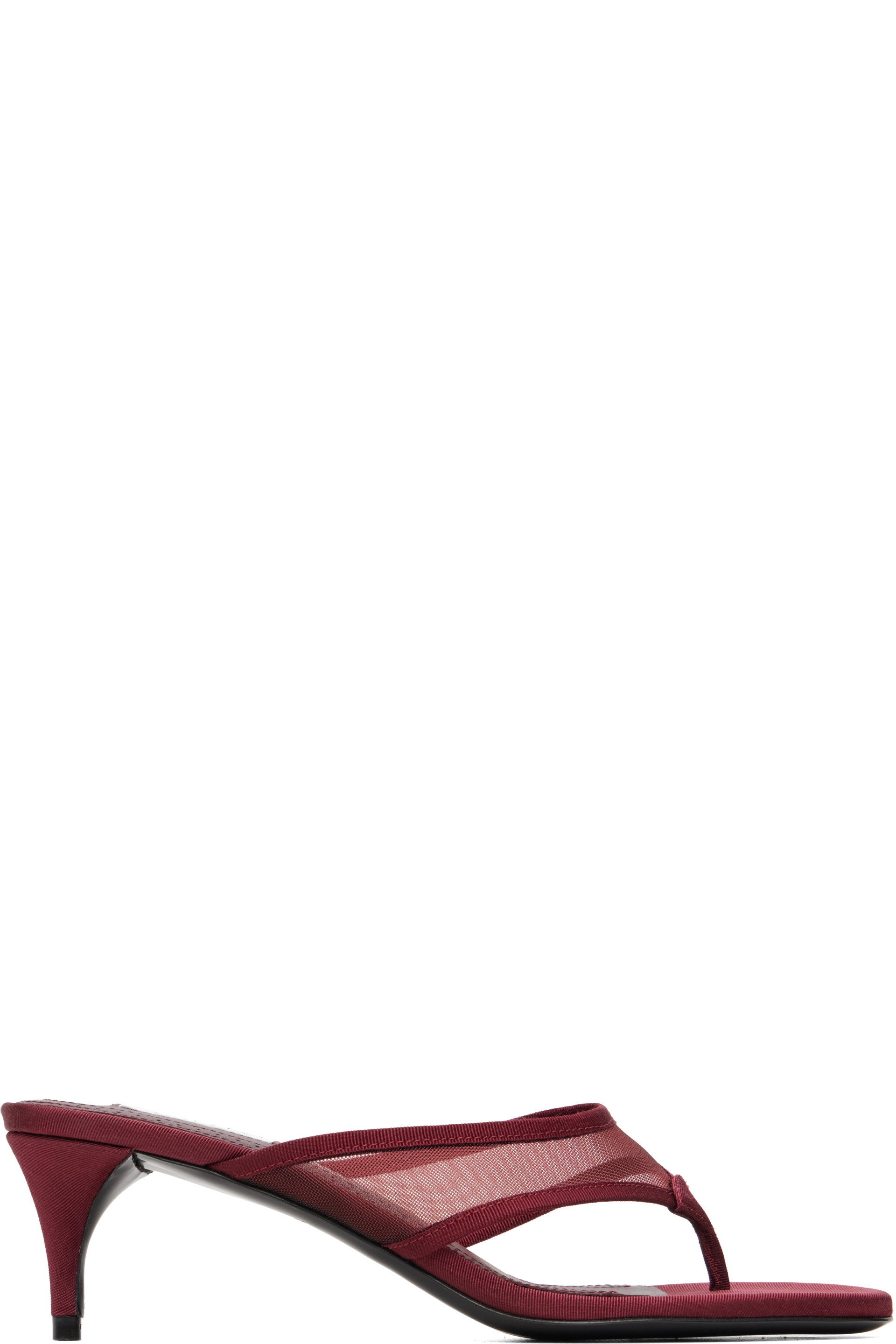 ALAÏA - Burgundy Infra 55 Heeled Sandals