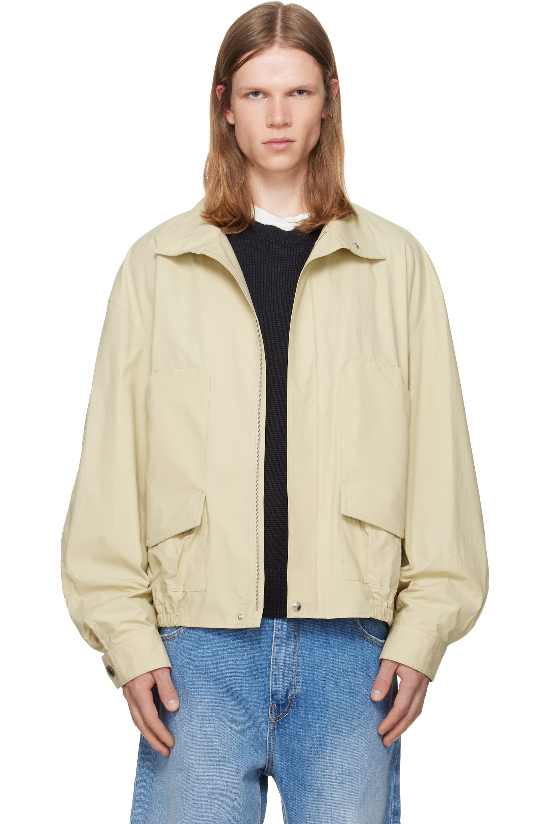 Calvin Klein Collection - Beige Donald Bomber Jacket
