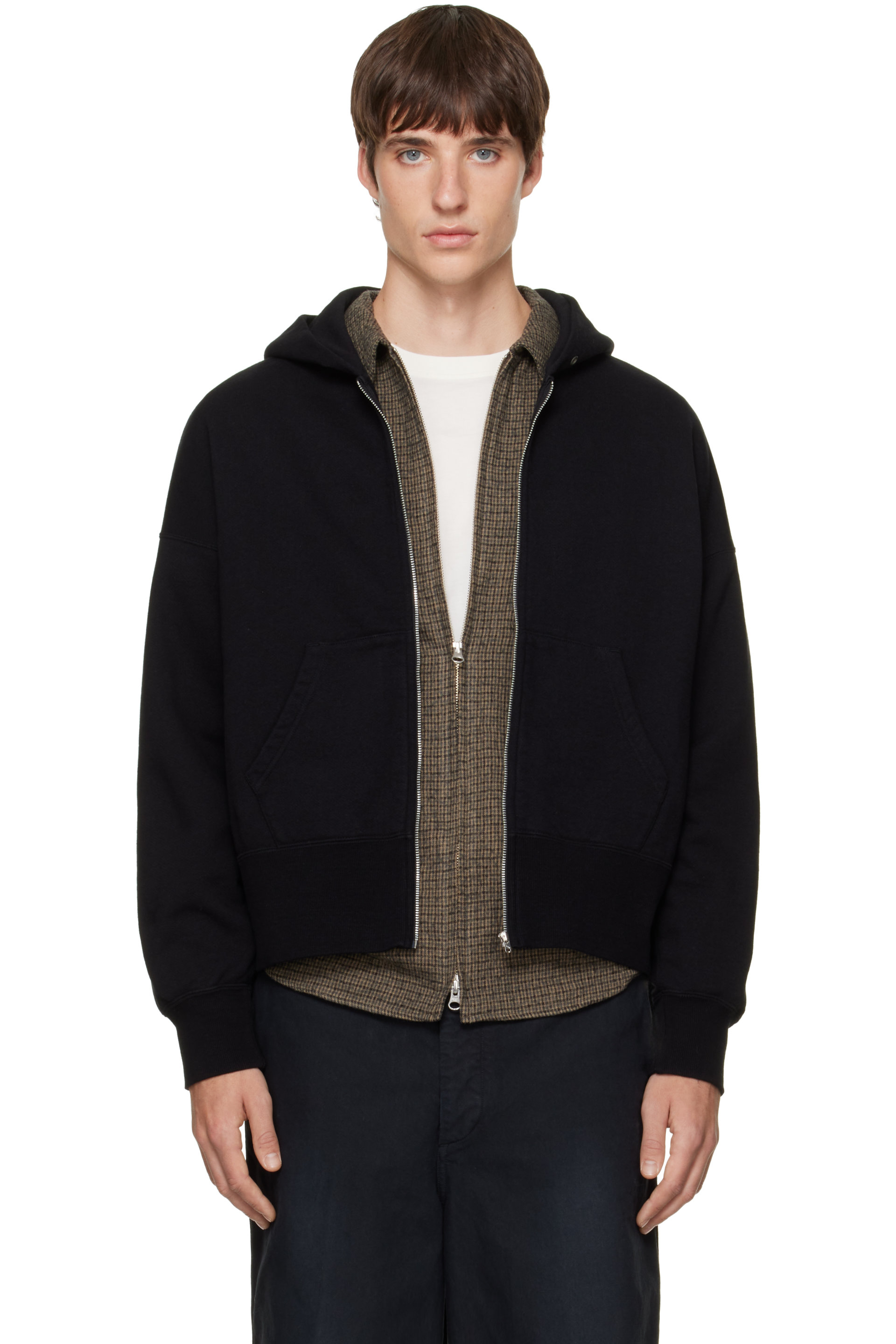 visvim - Pull à capuche Court noir