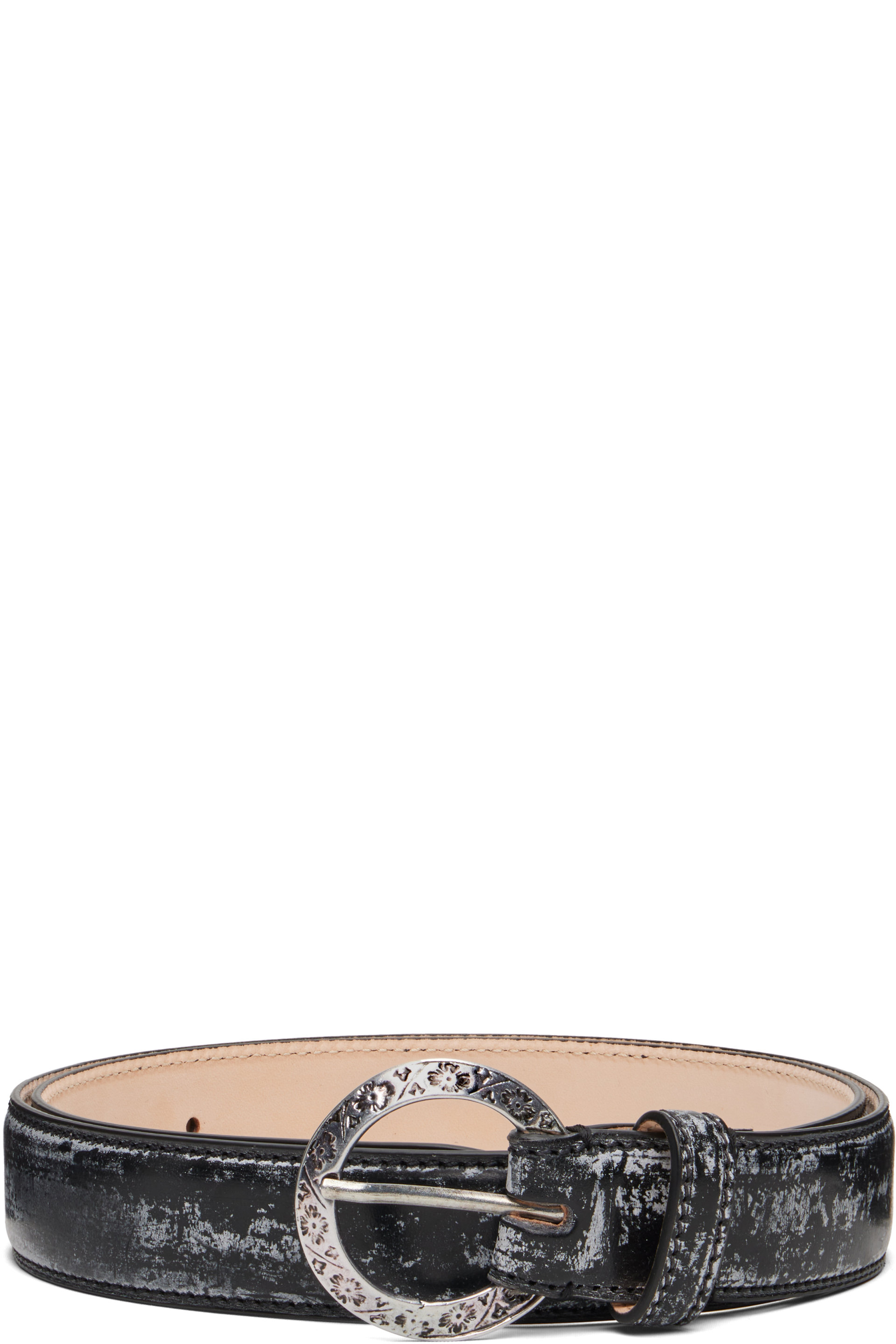 Drake's - Black Bridle Calf Leather Western Belt