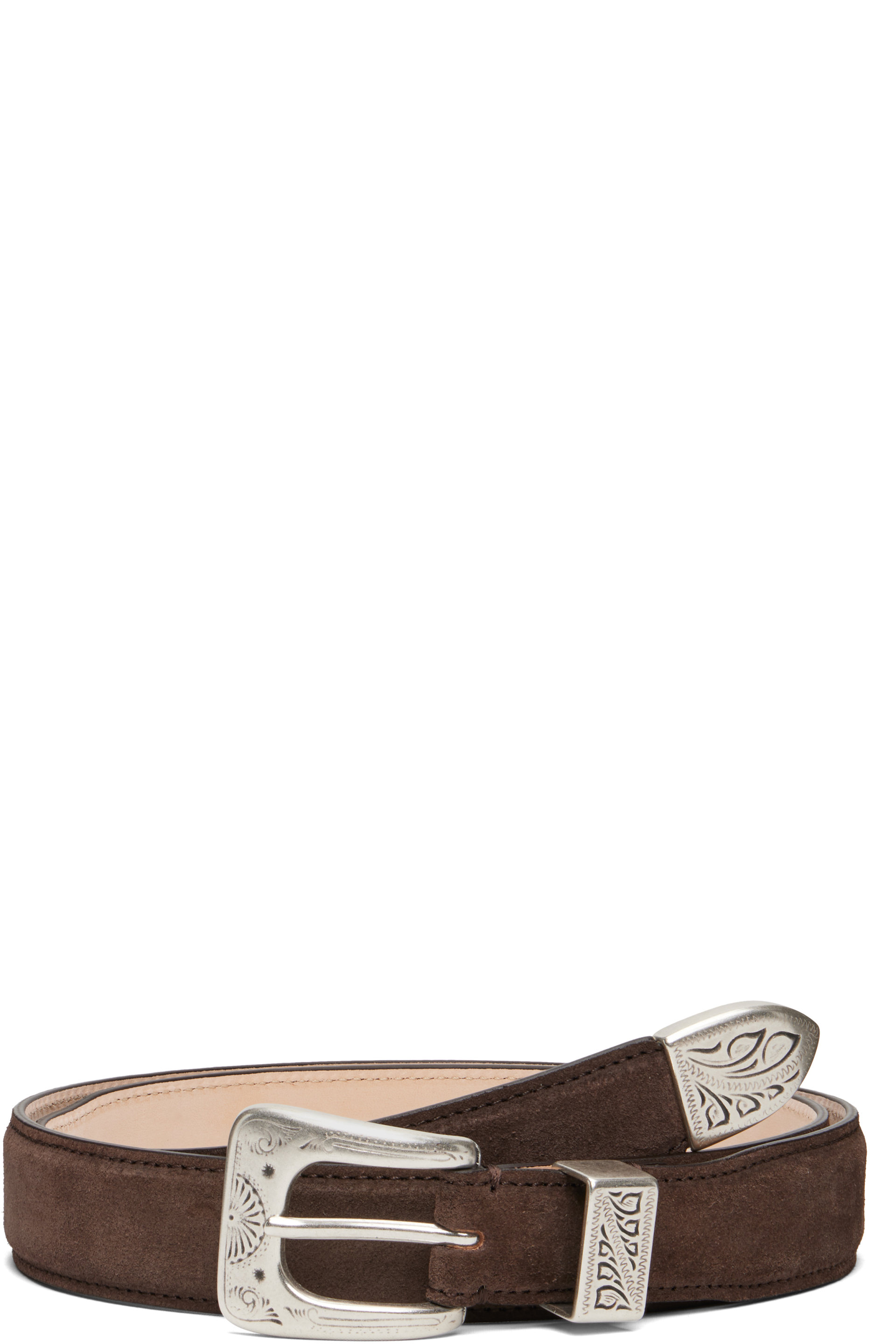 Drake's - Brown Suede Western Belt
