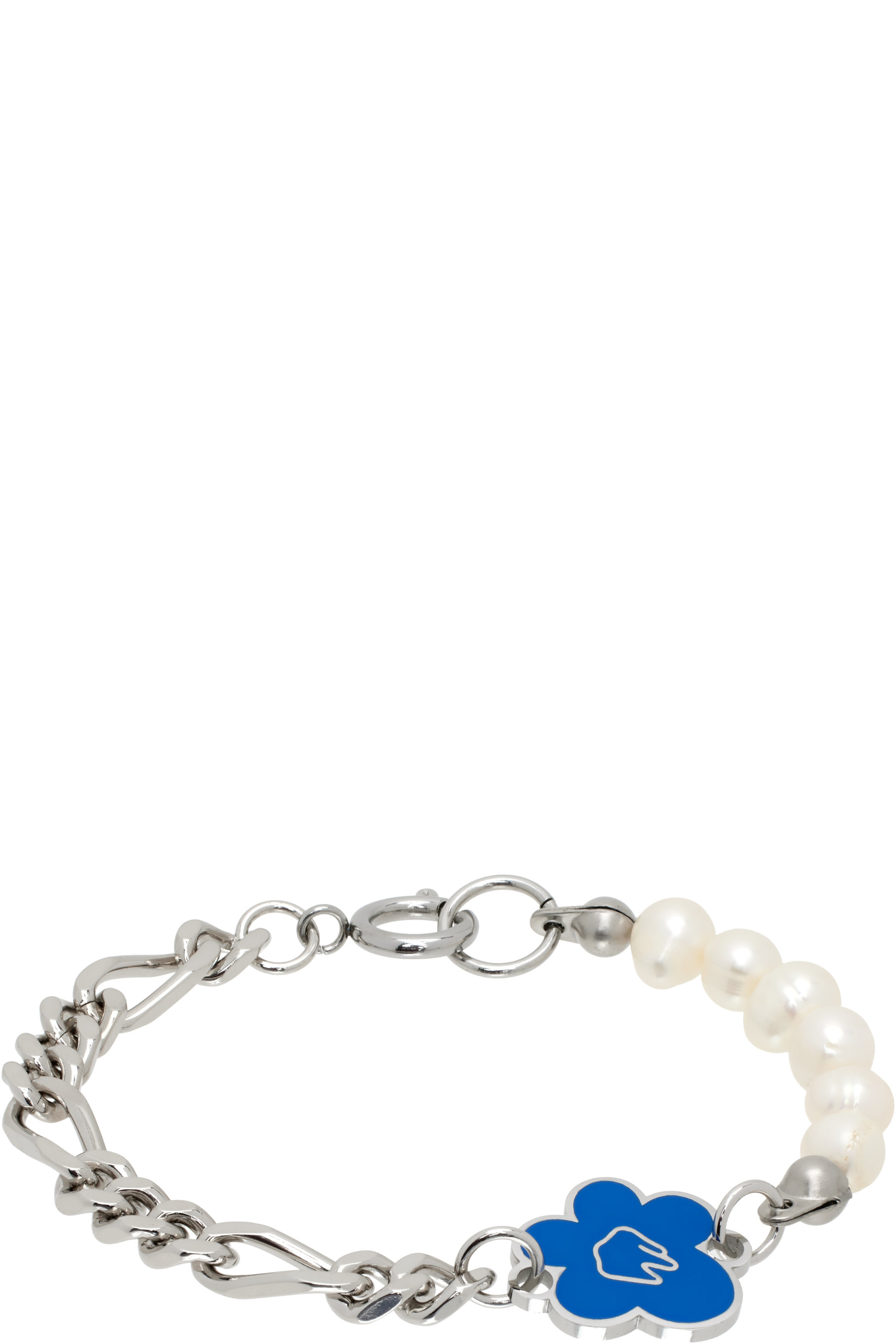 IN GOLD WE TRUST PARIS - SSENSE Exclusive Flower & Pearl Bracelet