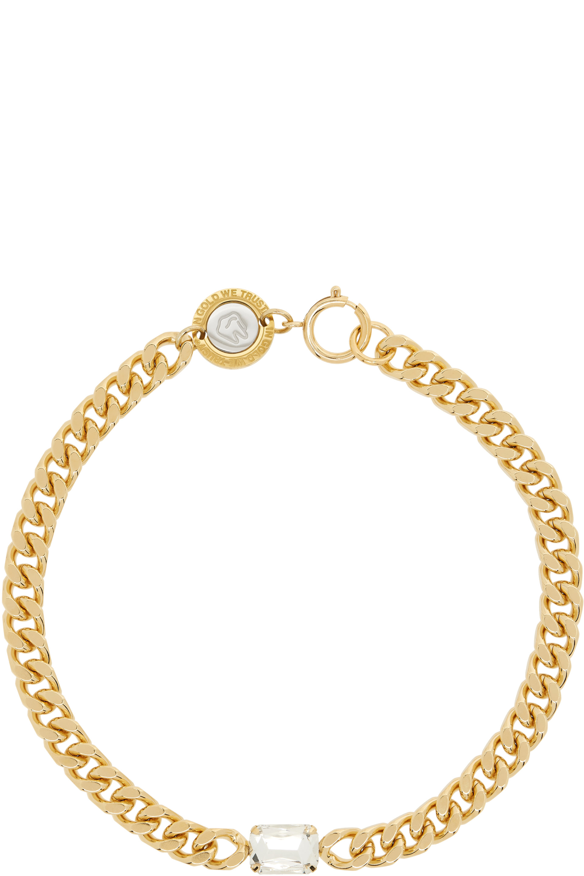 IN GOLD WE TRUST PARIS - Curb Chain Crystal Necklace