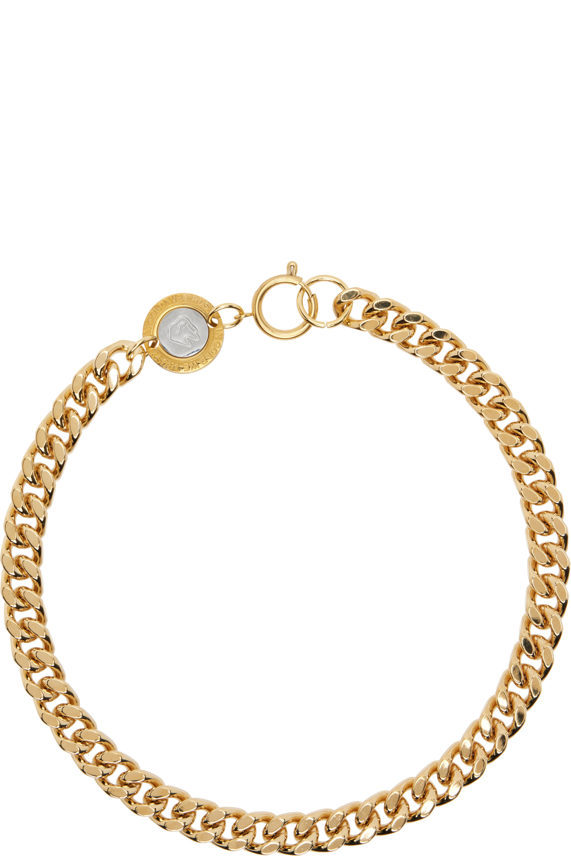 IN GOLD WE TRUST PARIS - Curb Chain Logo Clasp Necklace