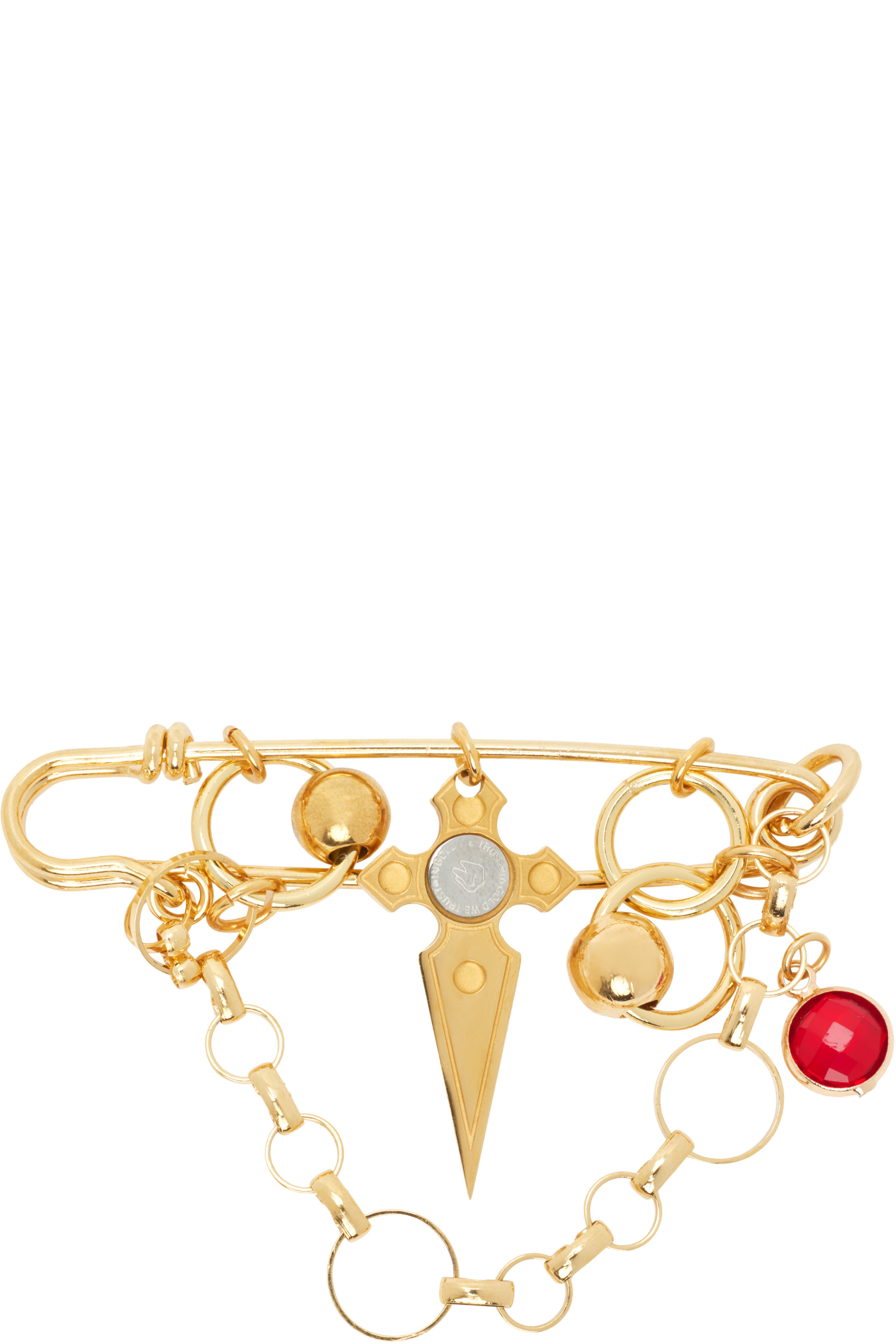 IN GOLD WE TRUST PARIS - SSENSE Exclusive Charm Brooch
