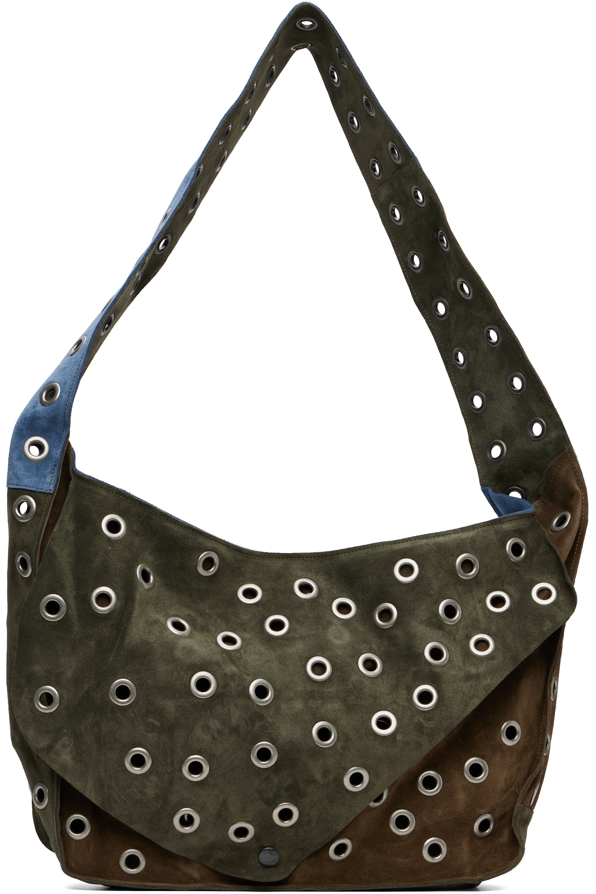 SC103 - Sac messager Record kaki et bleu