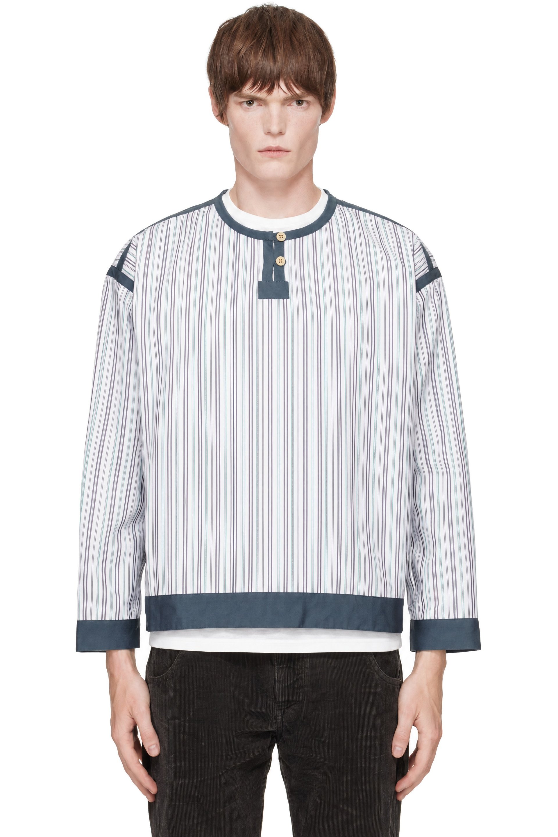 SC103 - White & Navy Catalog Top