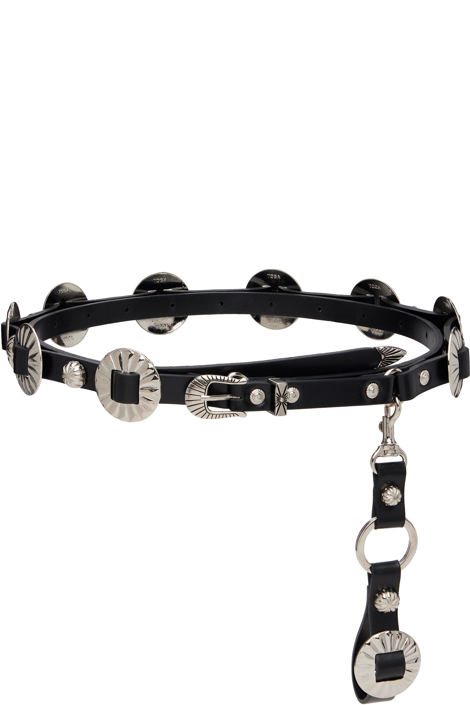 Toga Pulla - Black Studded Narrow Belt