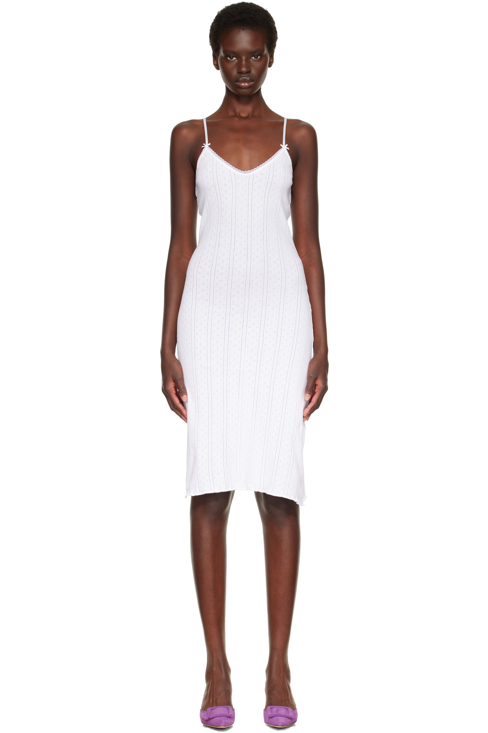 Cou Cou - White 'The Midi Slip' Midi Dress