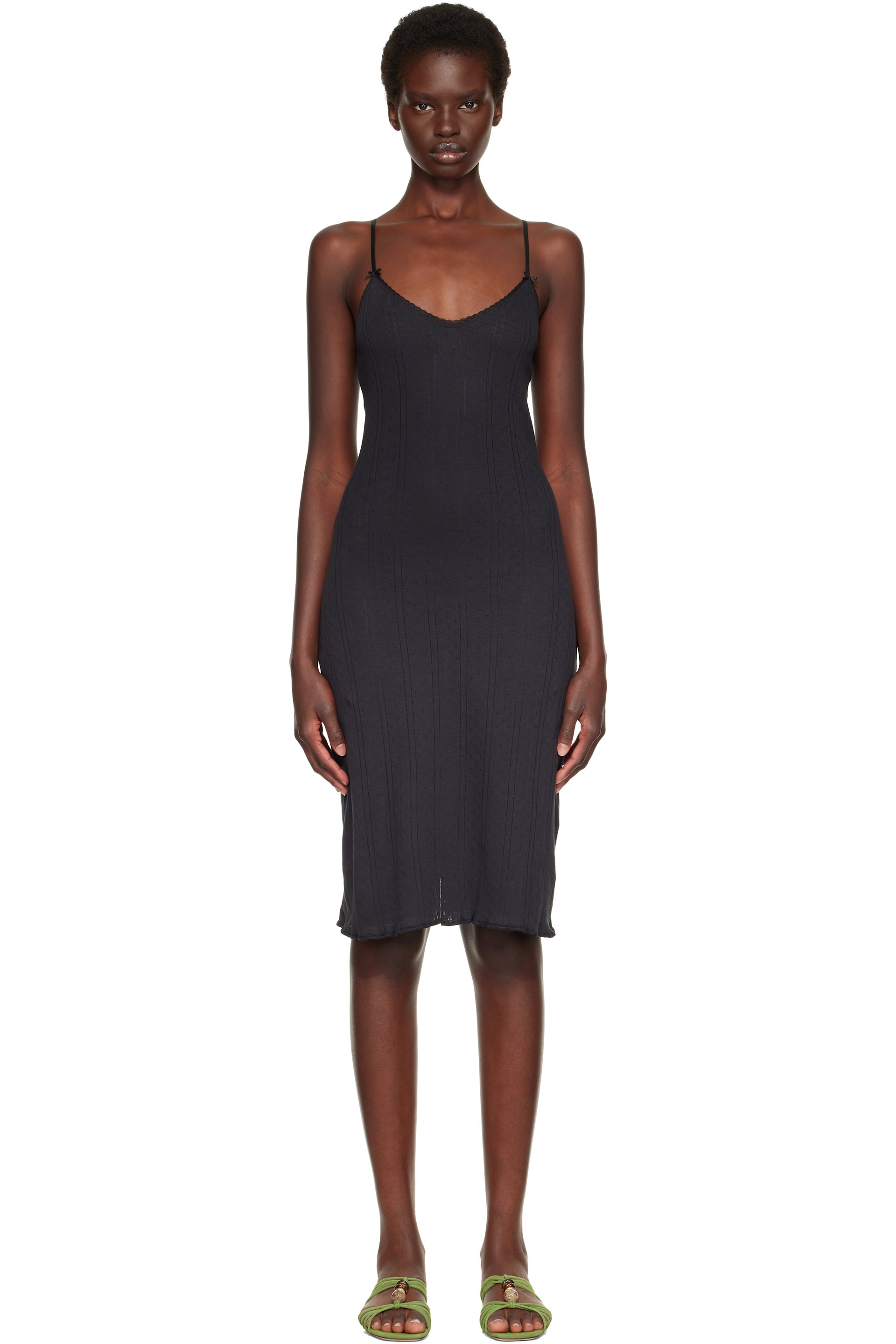 Cou Cou - Black 'The Midi Slip' Midi Dress