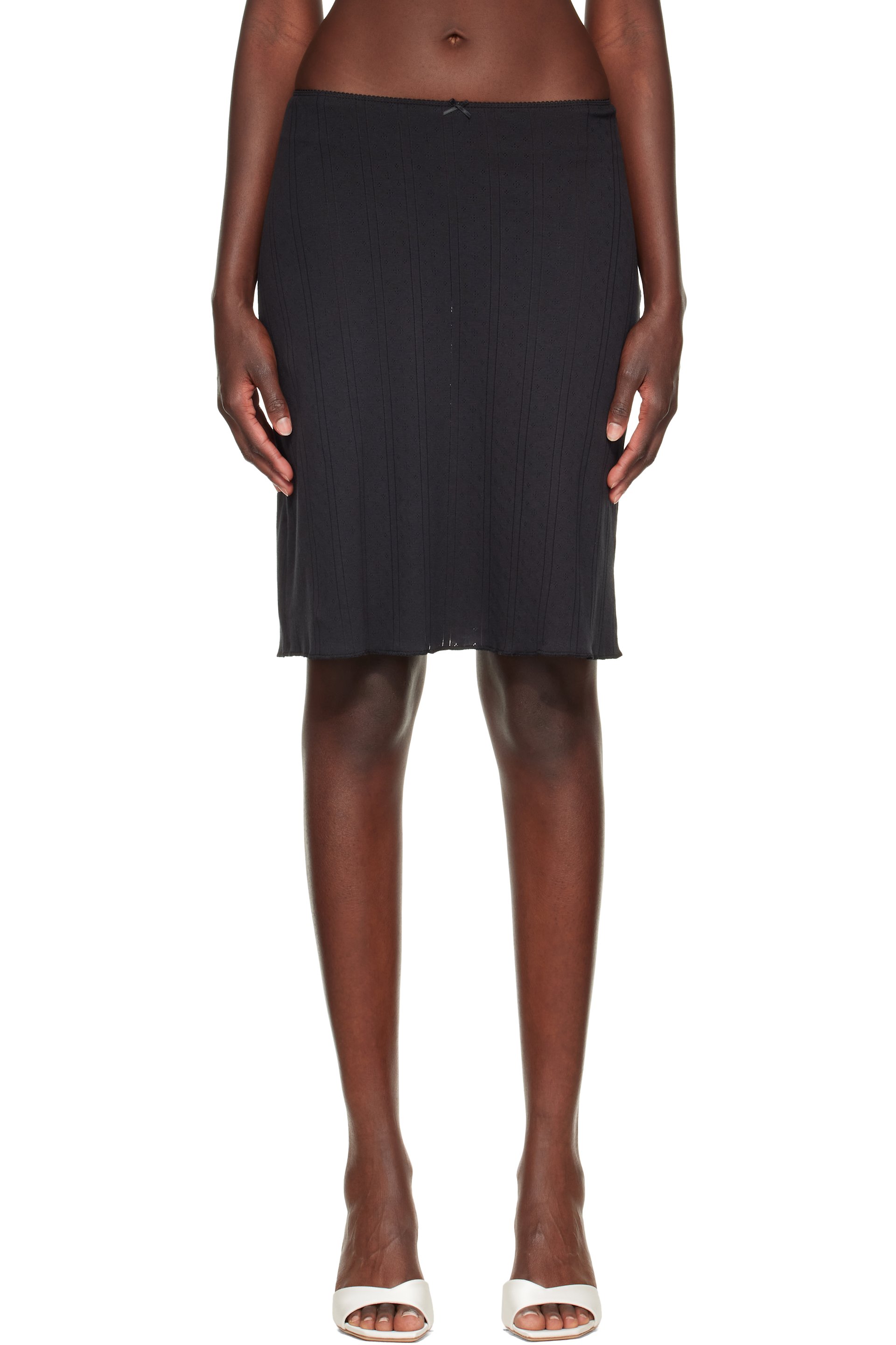 Cou Cou - Black 'The Slip' Midi Skirt