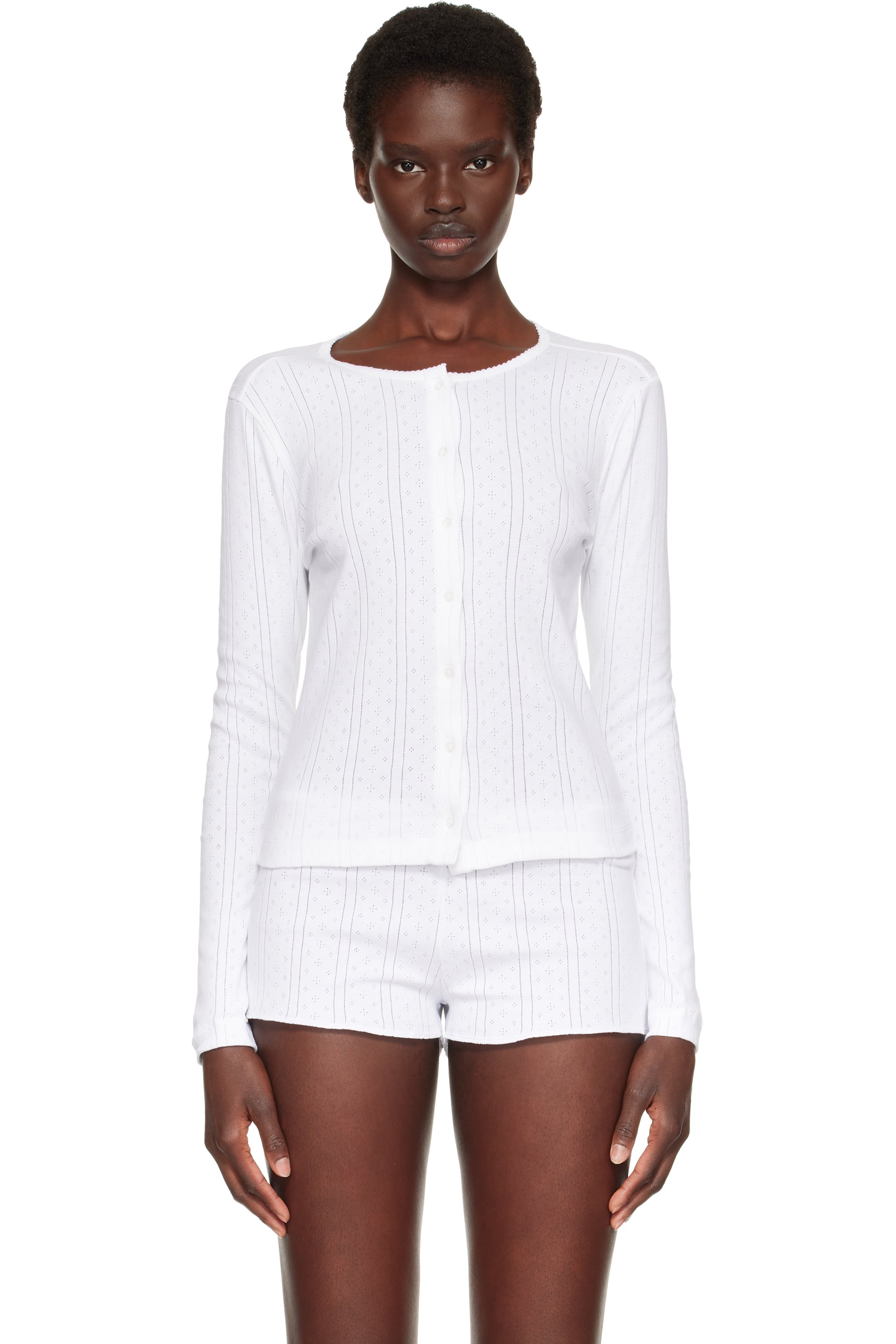 Cou Cou - White 'The Cardigan' Cardigan