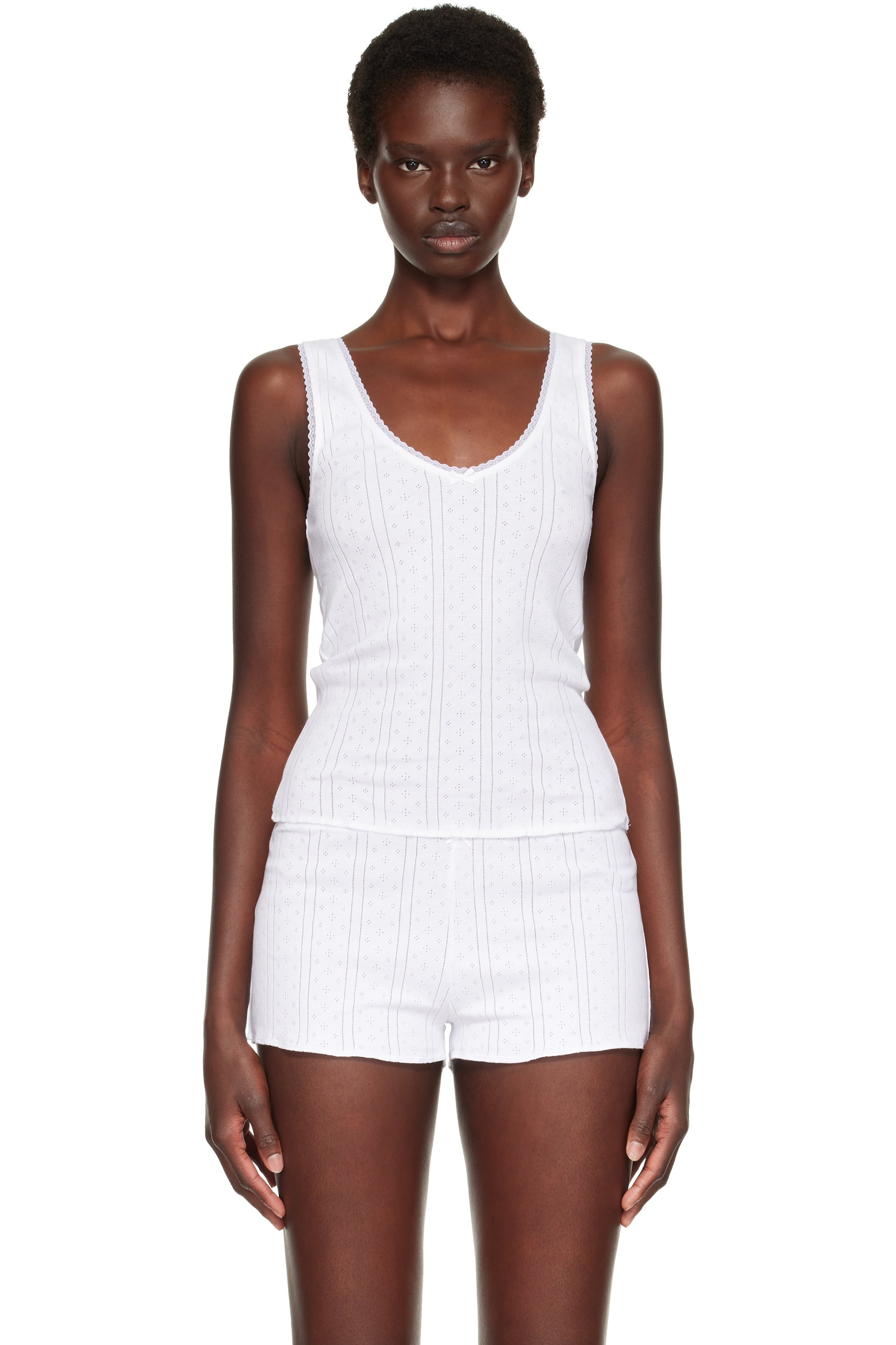 Cou Cou - White 'The Scoop' Tank Top